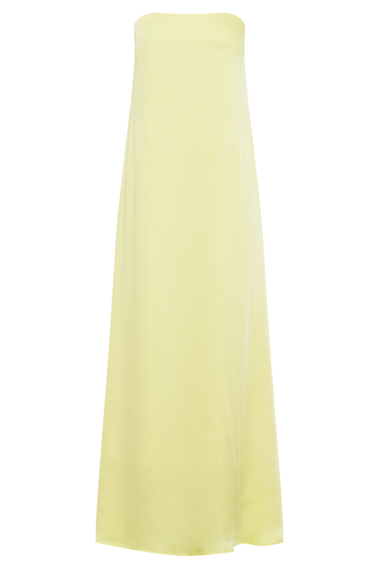 Luisa Strapless Maxi Dress - Lemon