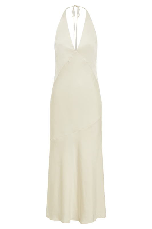 Geena Halter Midi Dress - Sand