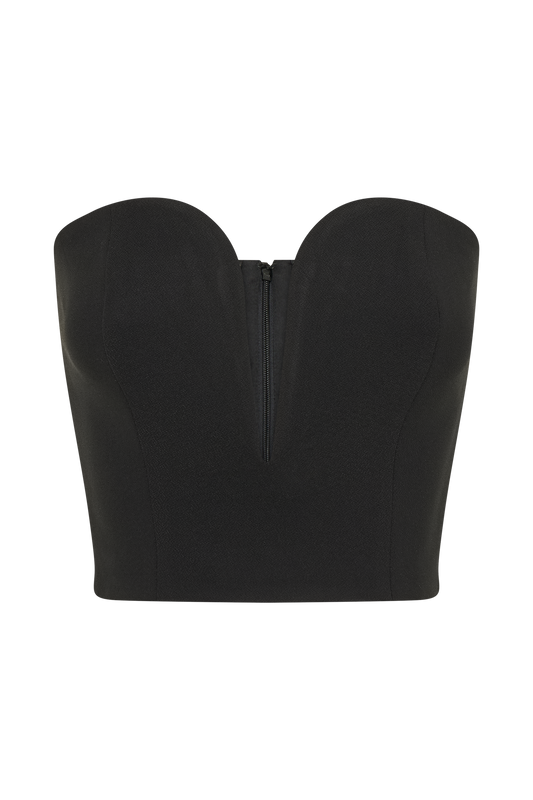 Dahlia Strapless V Corset - Black