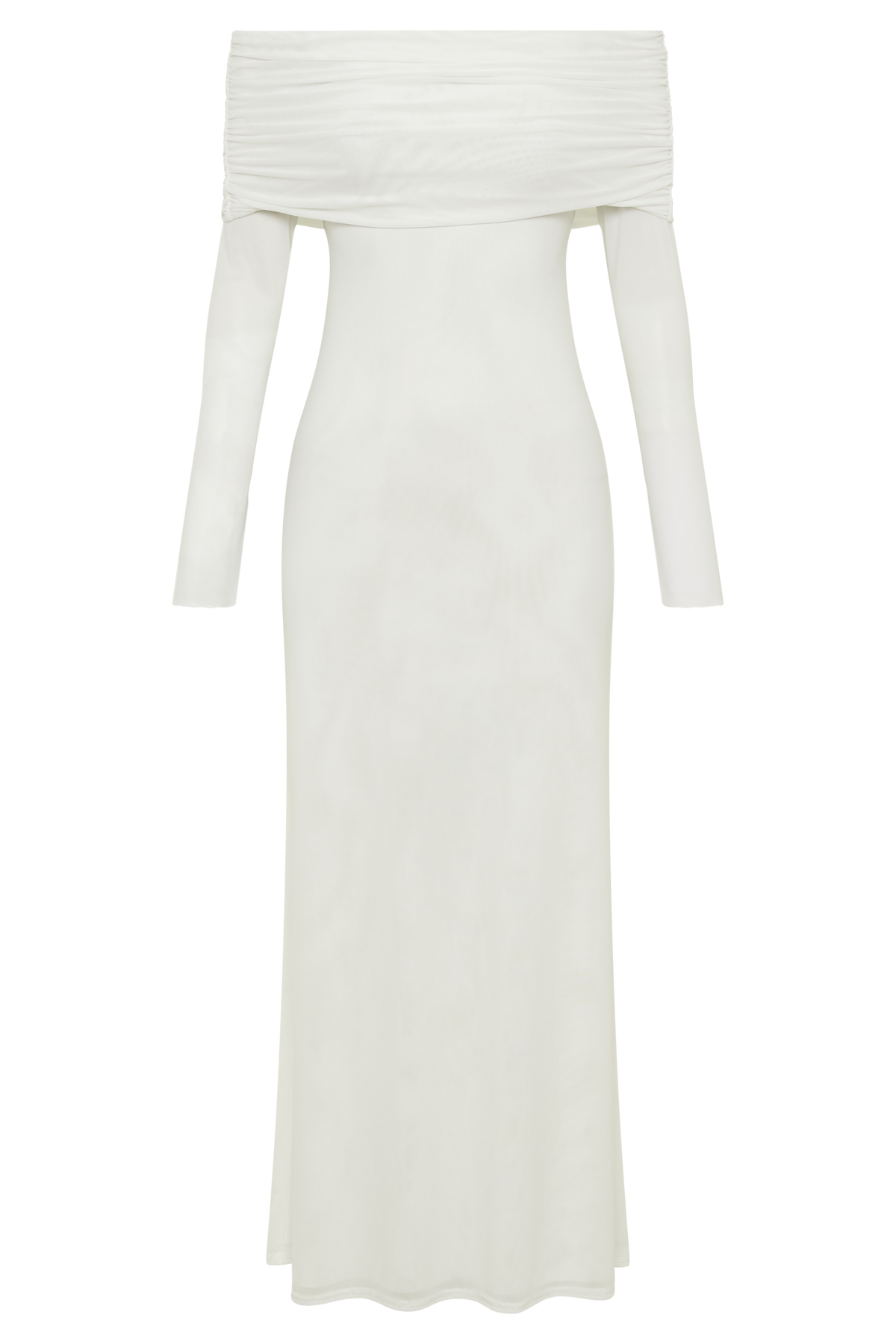Josie Off Shoulder Mesh Maxi Dress - Ivory