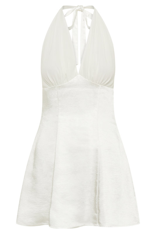 Richelle Satin Mini Dress - Ivory