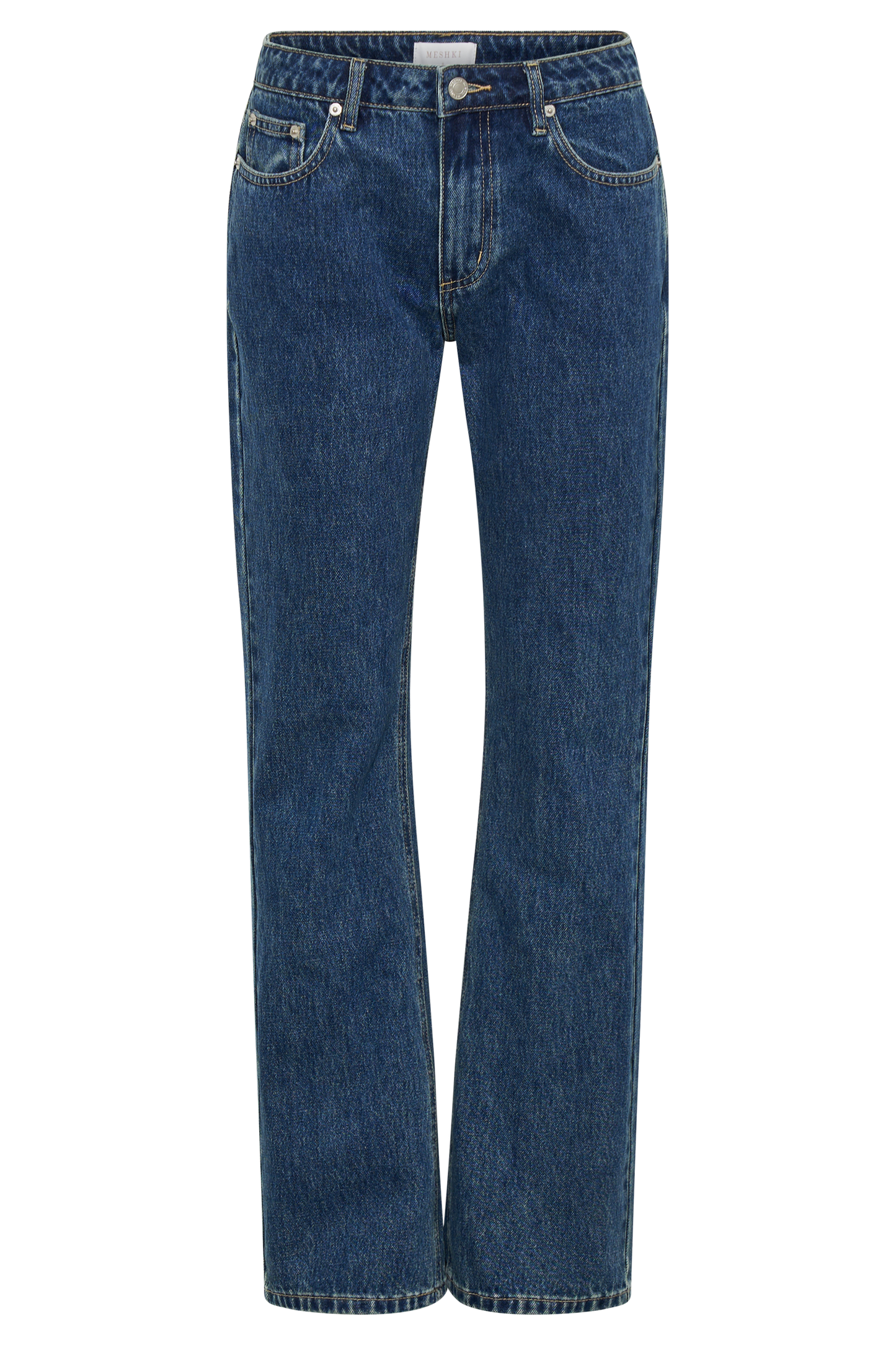 Stephy Low Rise Straight Leg Denim Jean - Dark Blue