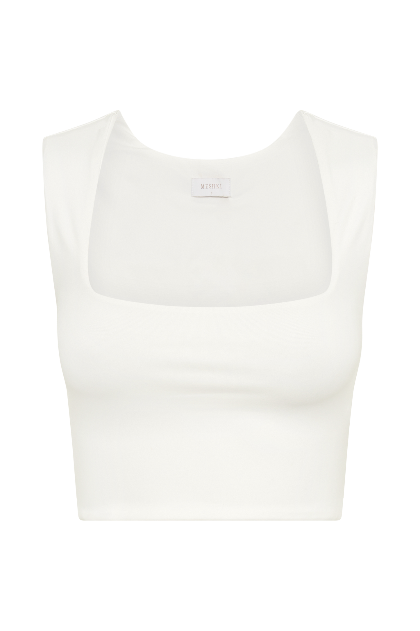 Linley Recycled Nylon Cropped Top - White