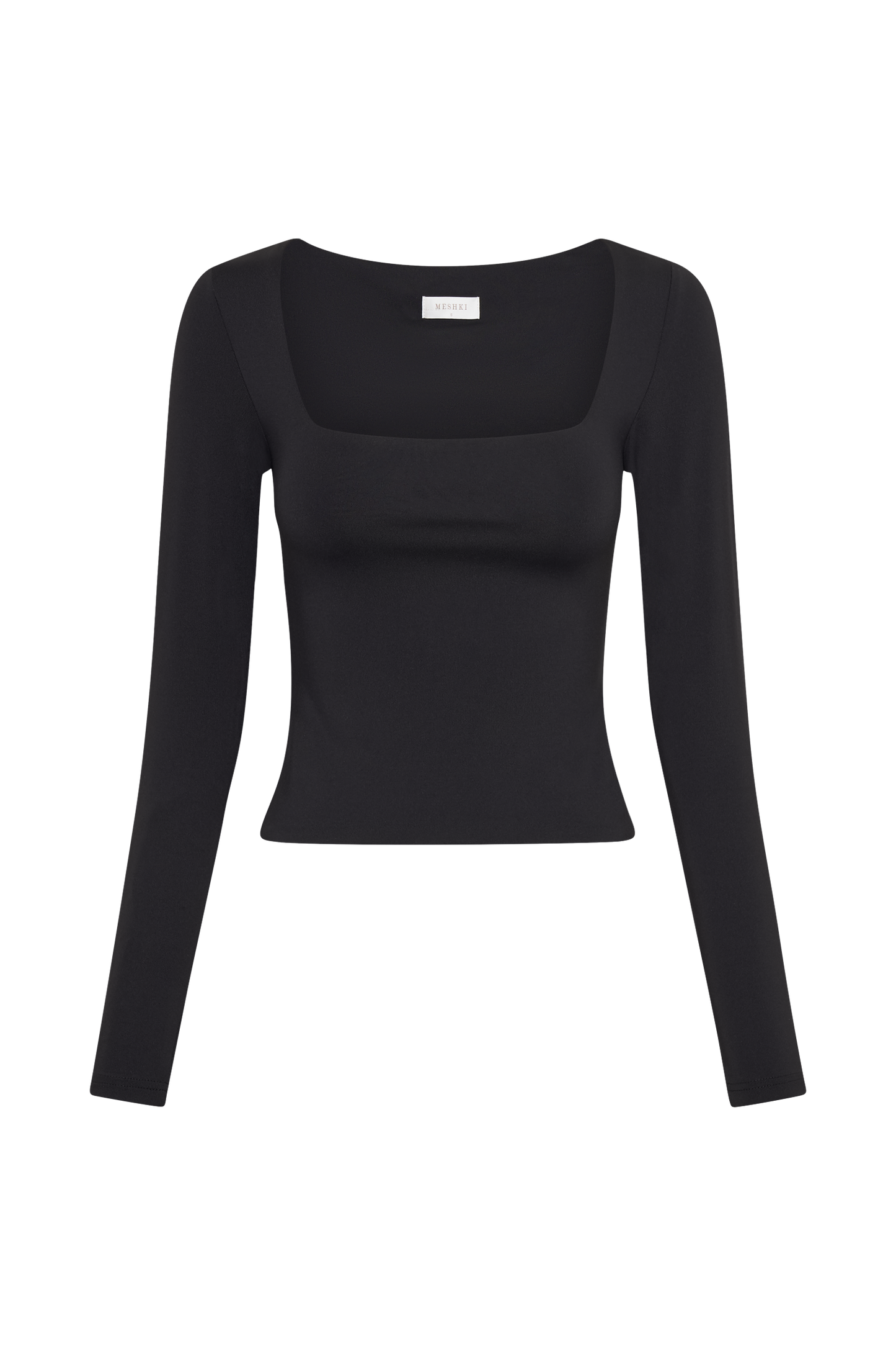 Bridget Recycled Nylon Long Sleeve Top - Black