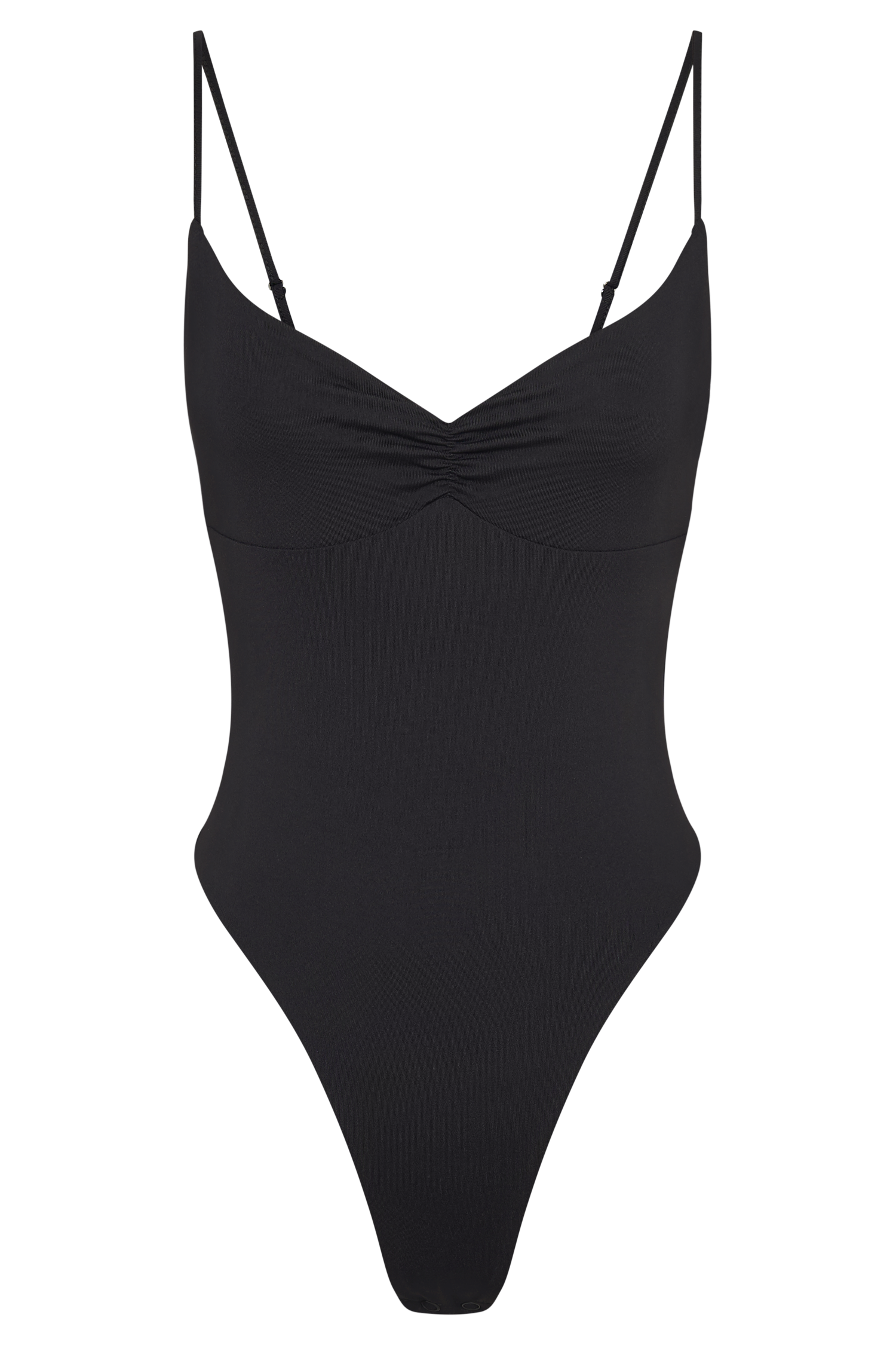 Leah Recycled Nylon Backless Bodysuit - Black #8