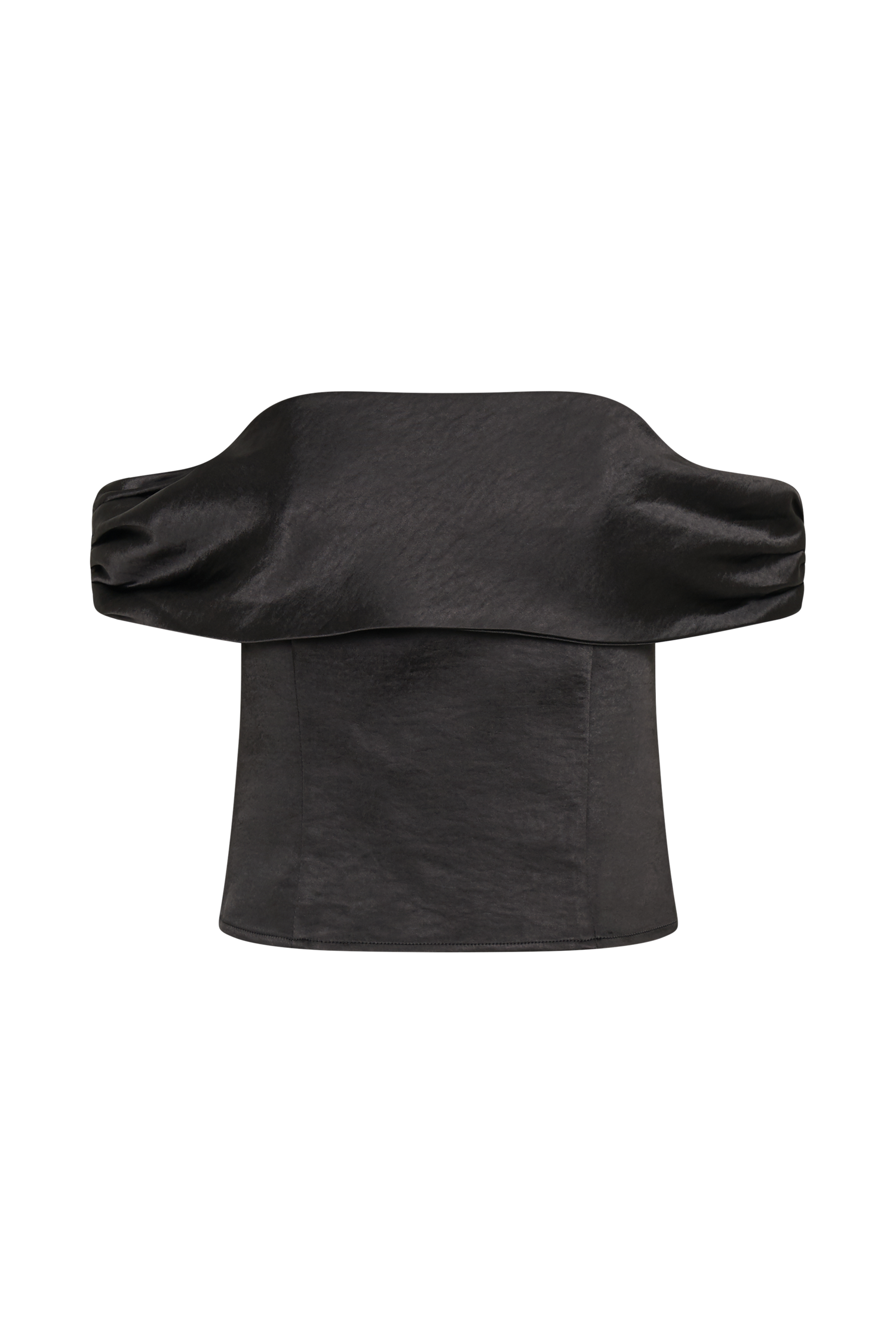 Anysa Satin Strapless Top - Black #10