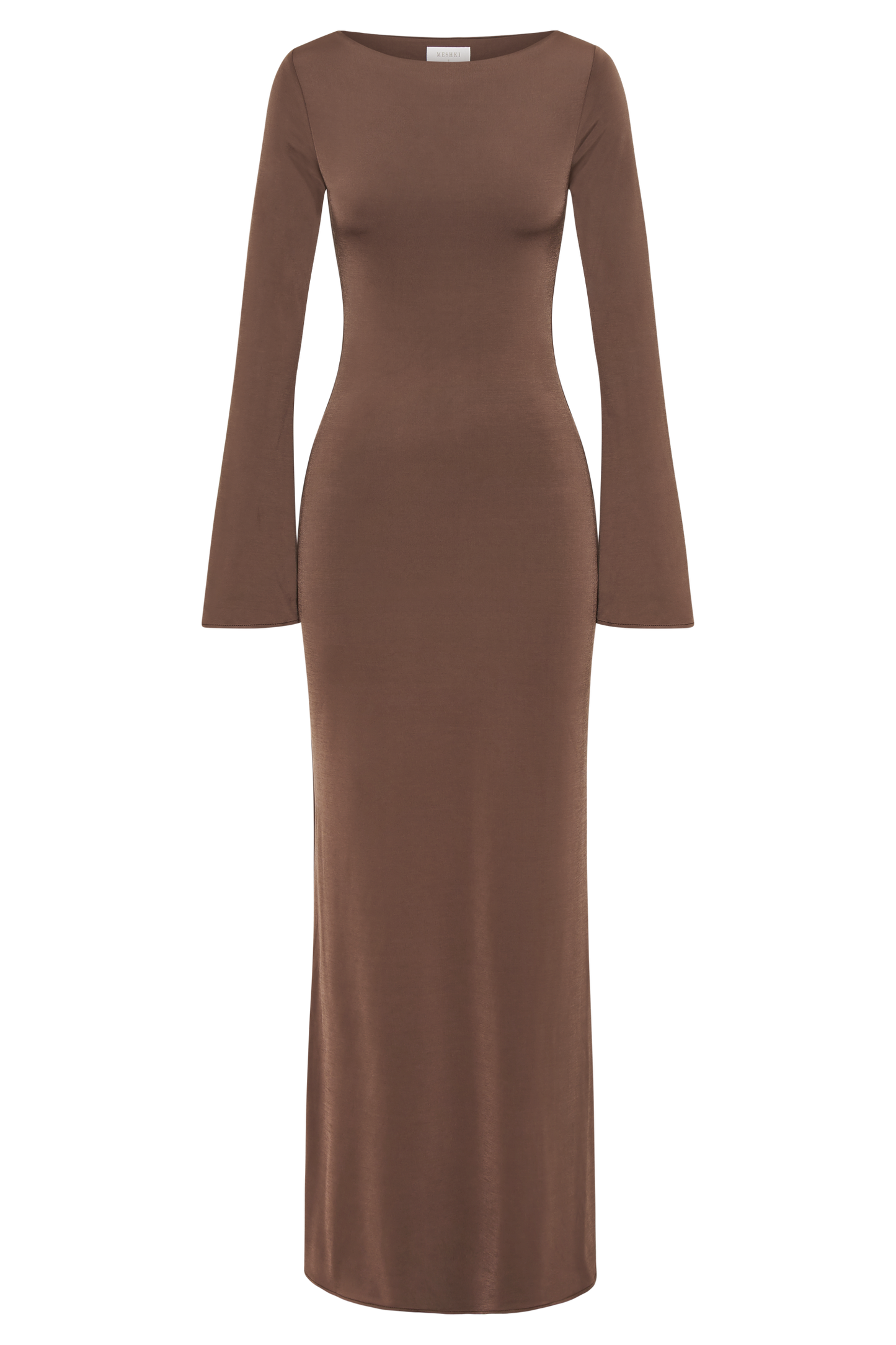 Tarna Slinky Fishtail Maxi Dress - Mocha