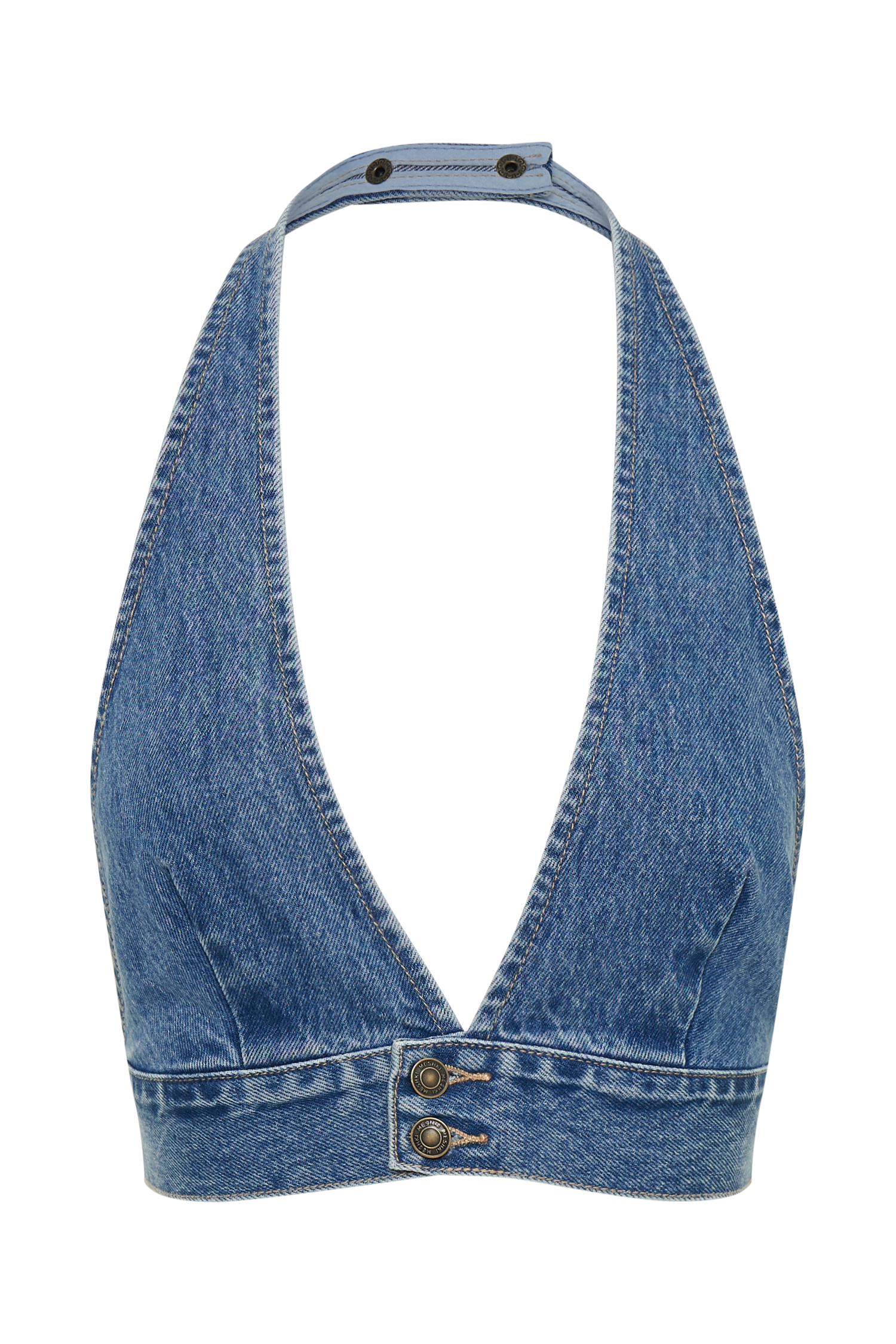 H&M fashion Denim Halter Cropped Top Sizes S, M, L, XL AVAILABLE BNWT