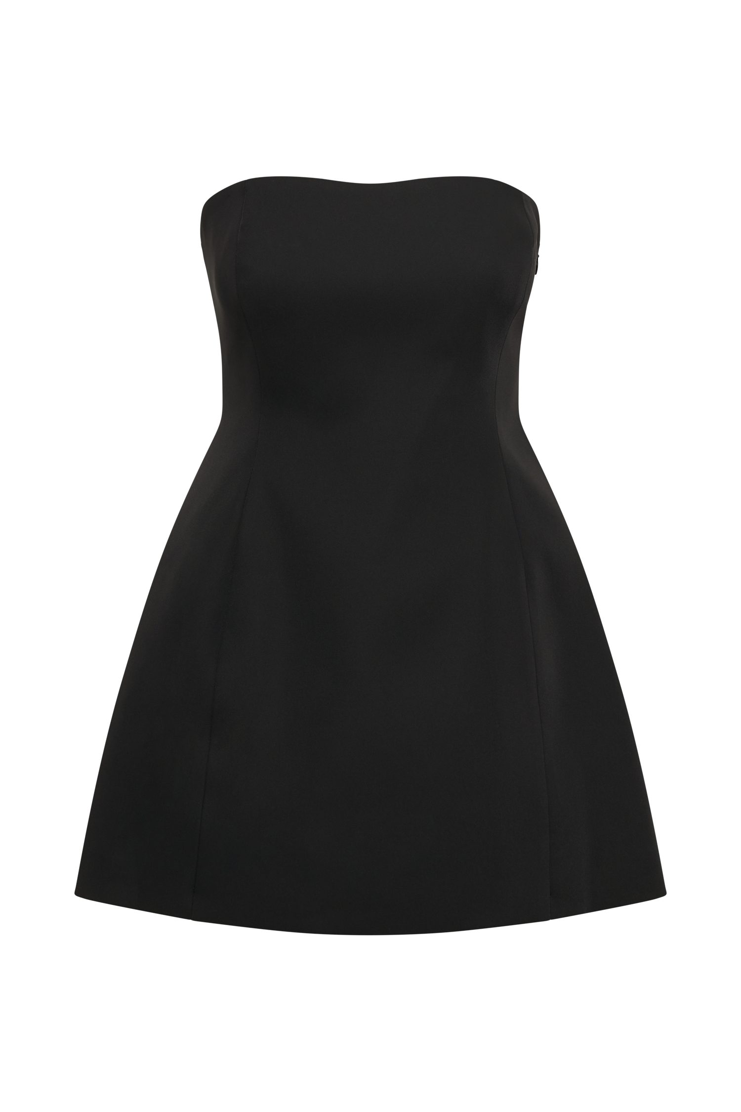 Neeka Strapless Bow Back Mini Dress - Black #8