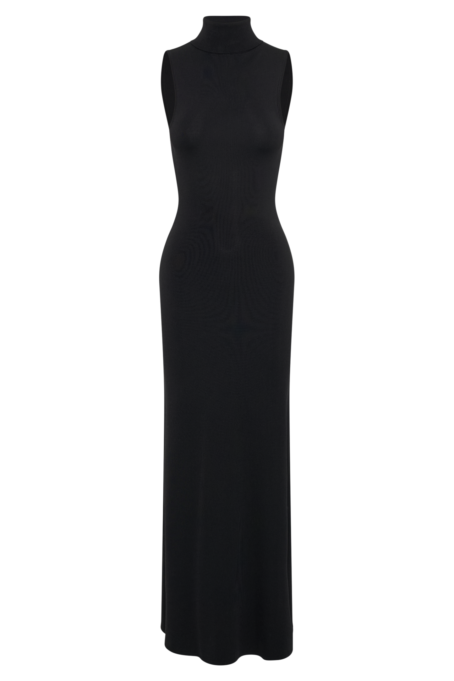 Louisa High Neck Knit Maxi Dress - Black