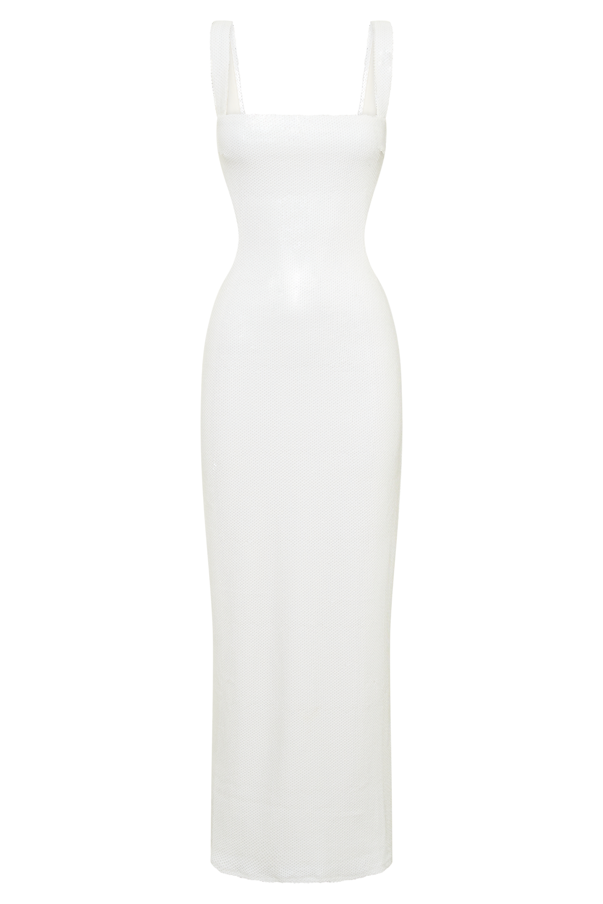 Adoria Sequin Cut Out Maxi Dress - White