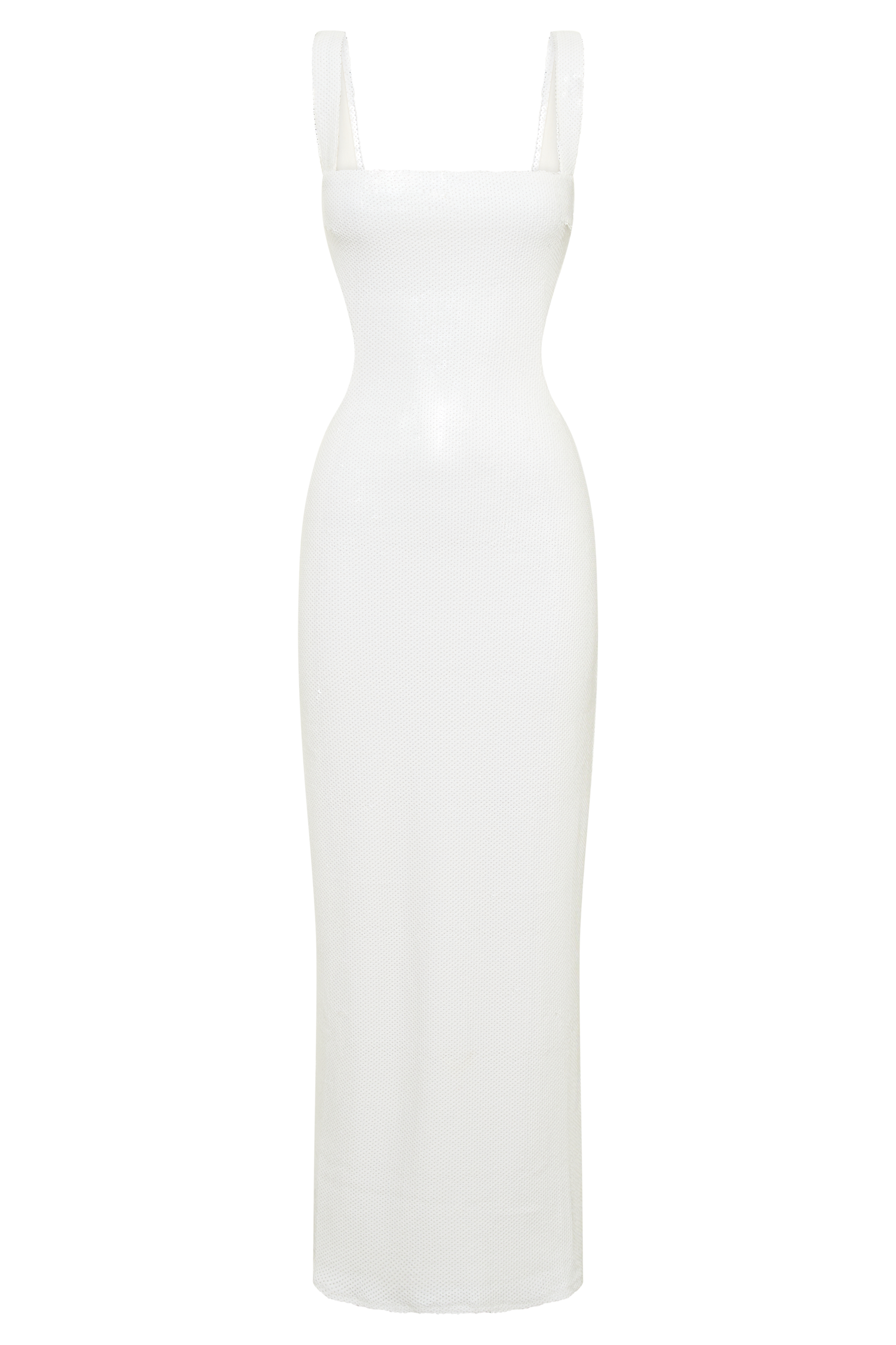 Adoria Sequin Cut Out Maxi Dress - White #14