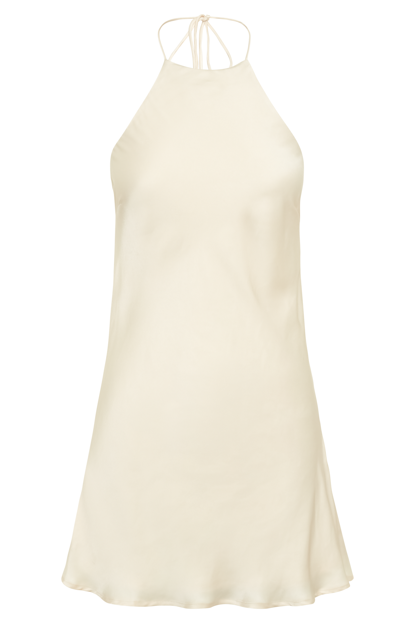 Atlas Satin Bow Mini Dress - Ivory