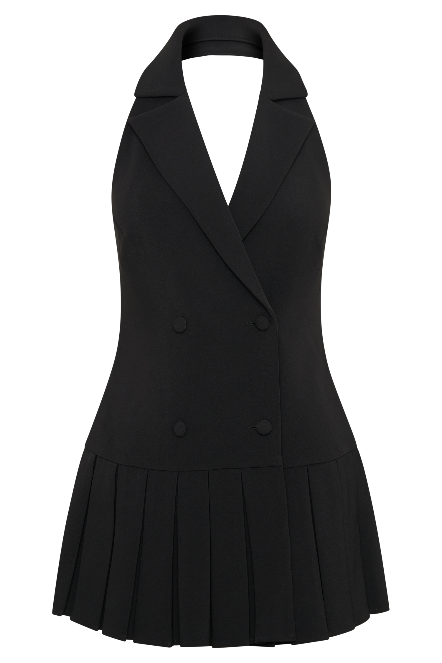 Antoinette Pleated Mini Dress - Black #9