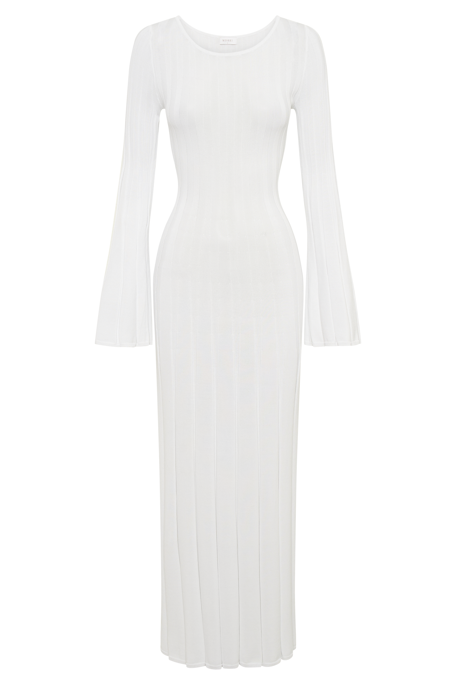 Black and white bell sleeve dress online