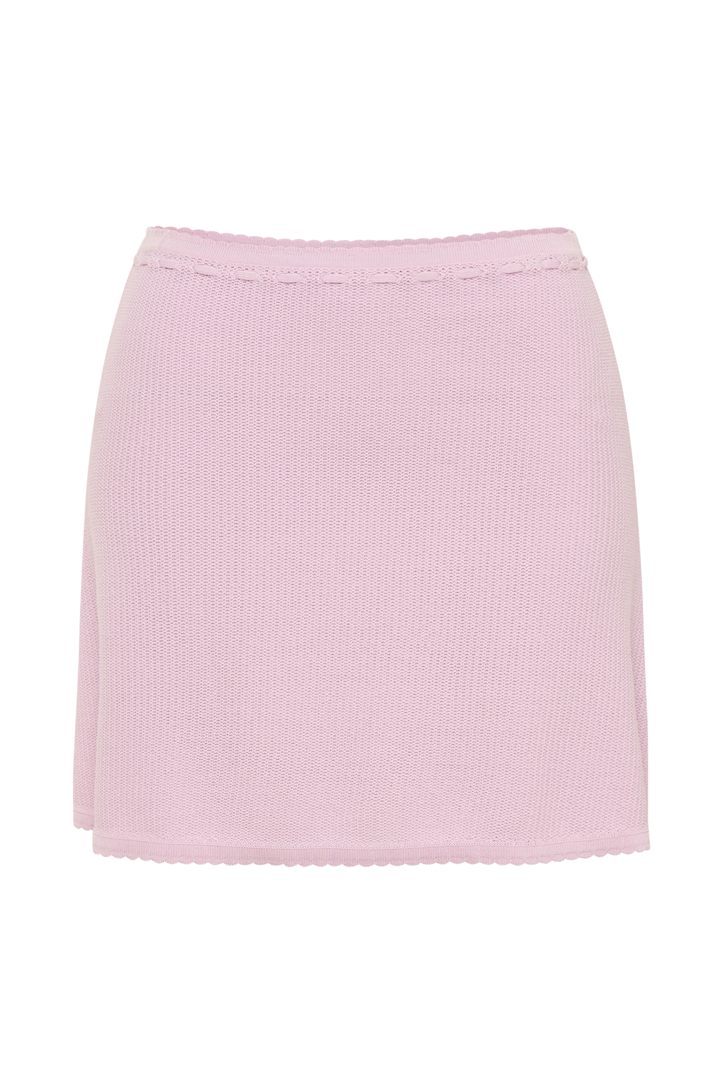 Kyra Waffle Mini Skirt - Rosewater