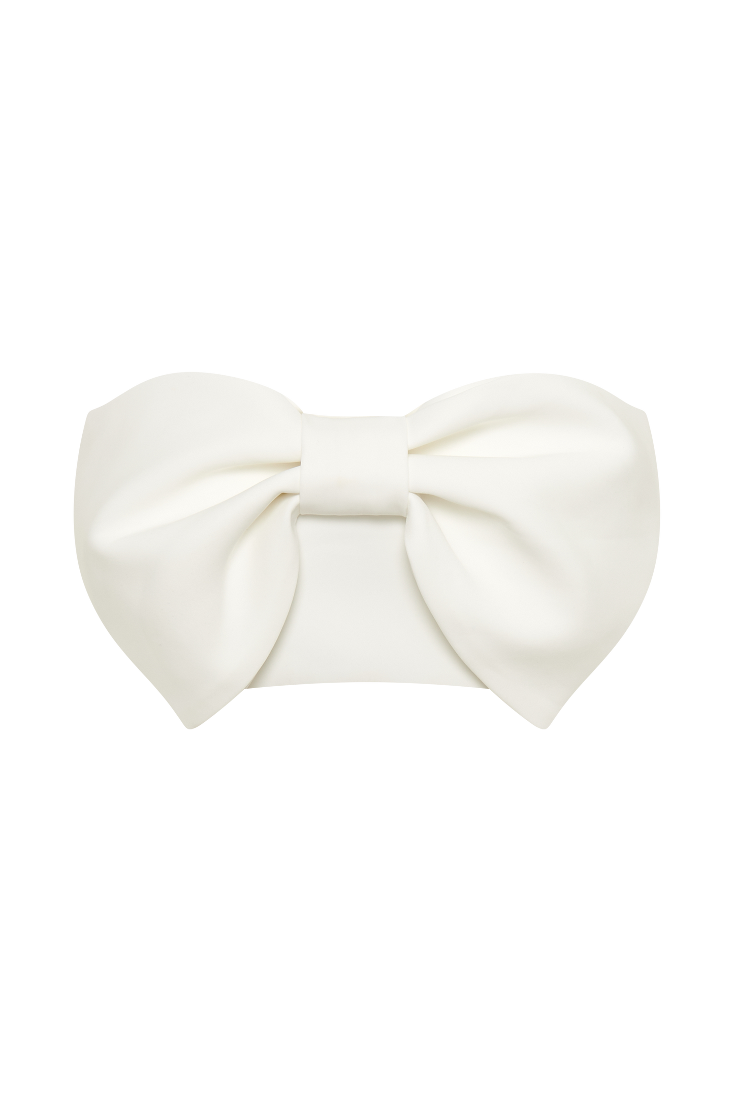 Katie Bow Crop Top - White