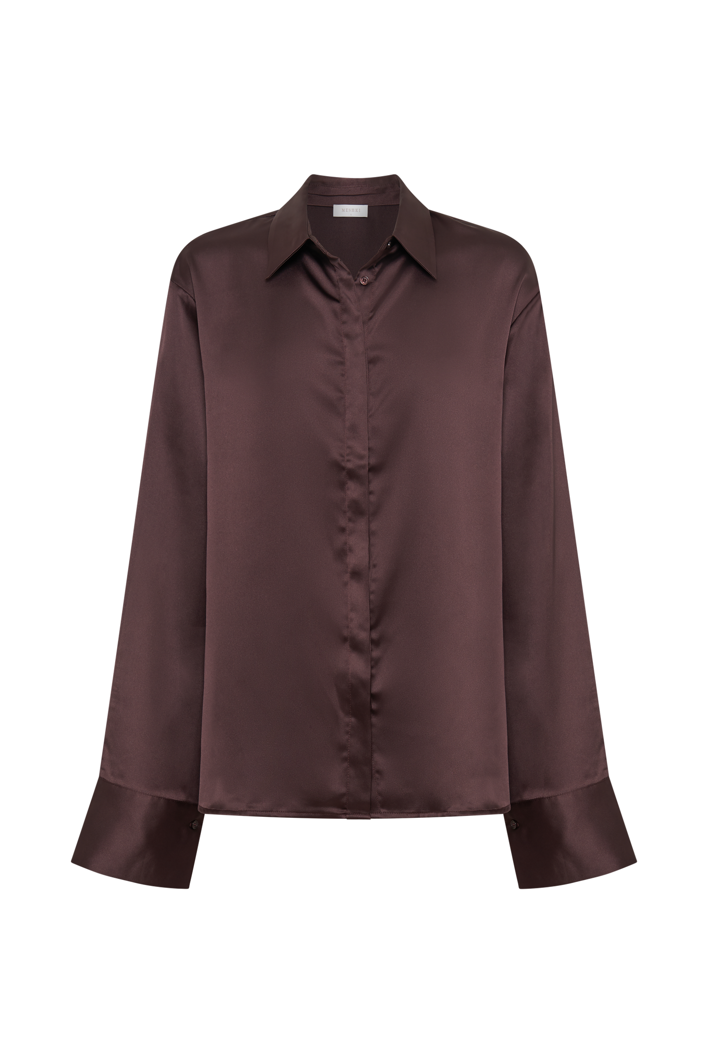 Nori Satin Shirt - Plum