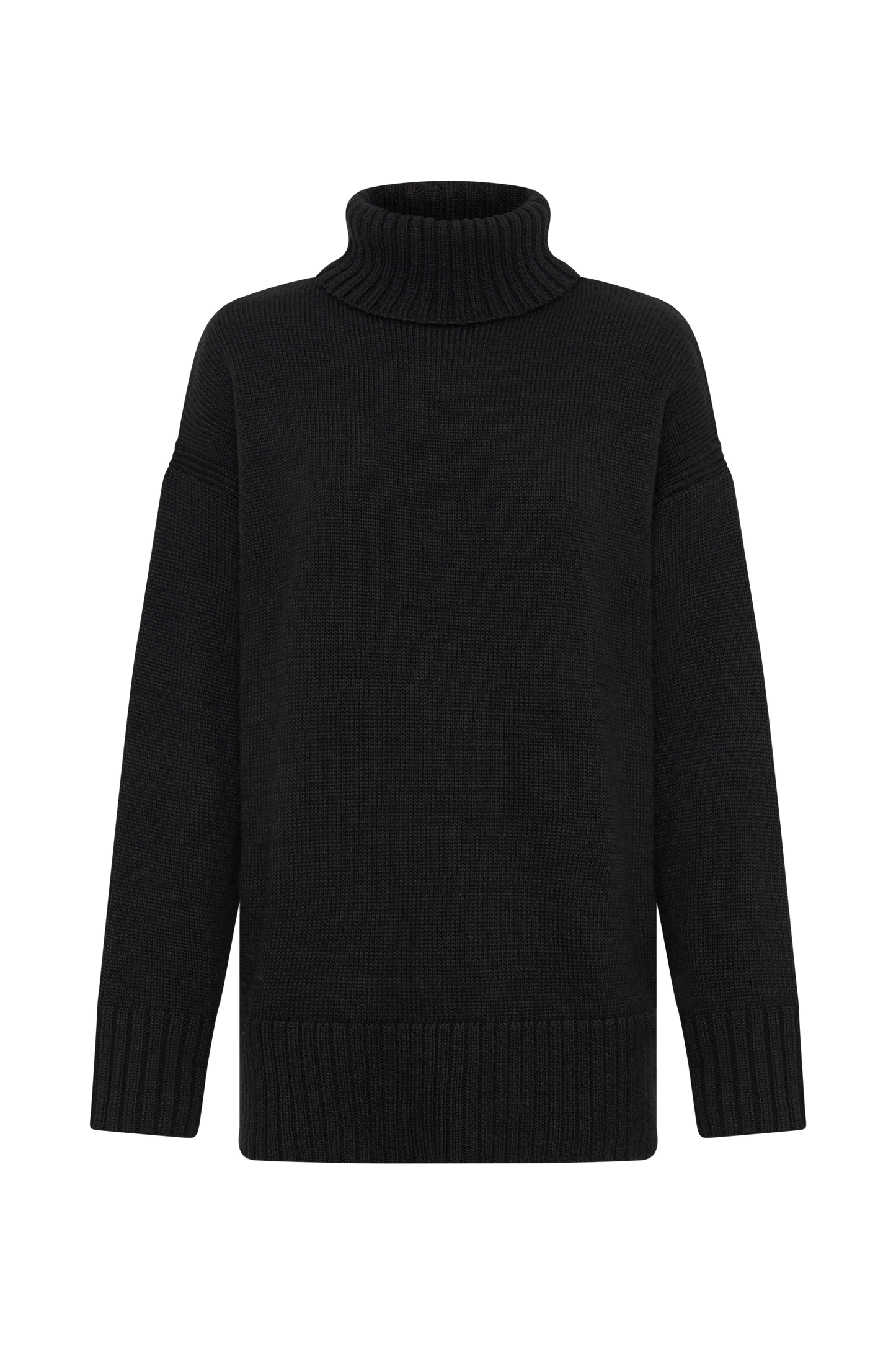 Brittany High Neck Knit Jumper - Black