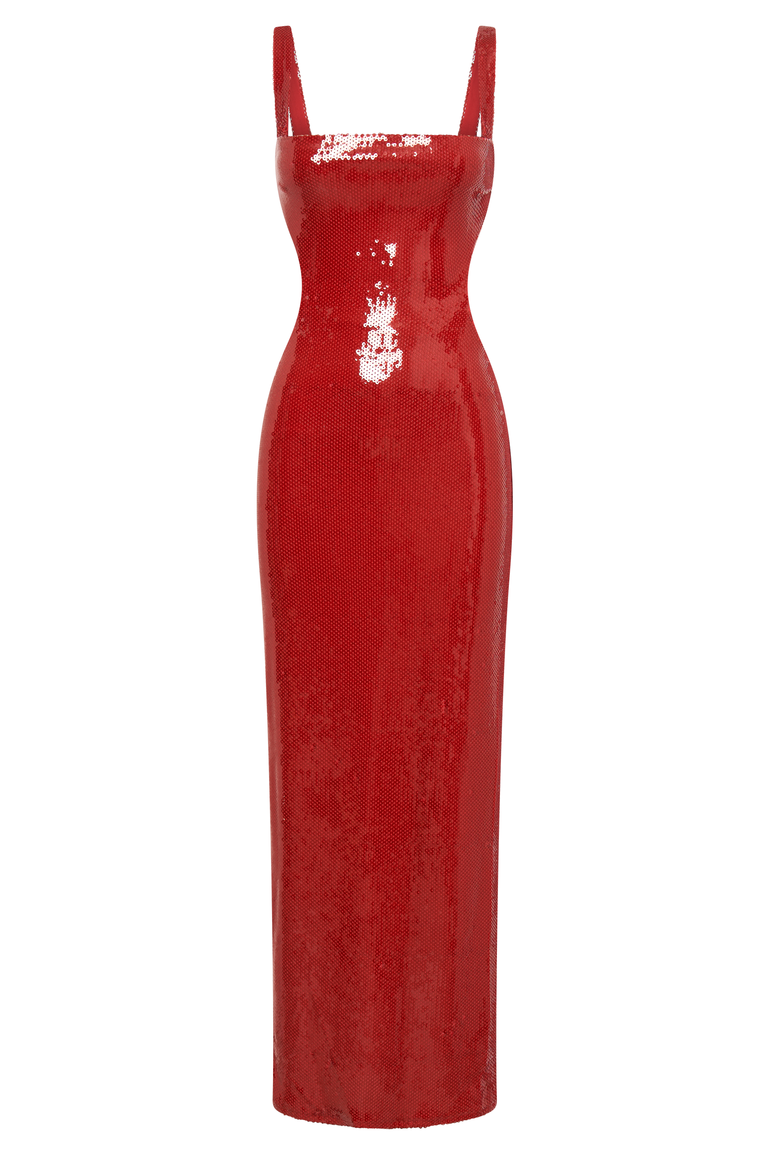 Adoria Sequin Cut Out Maxi Dress - Red #10