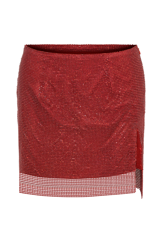 Marlena Glomesh Mini Skirt - Red