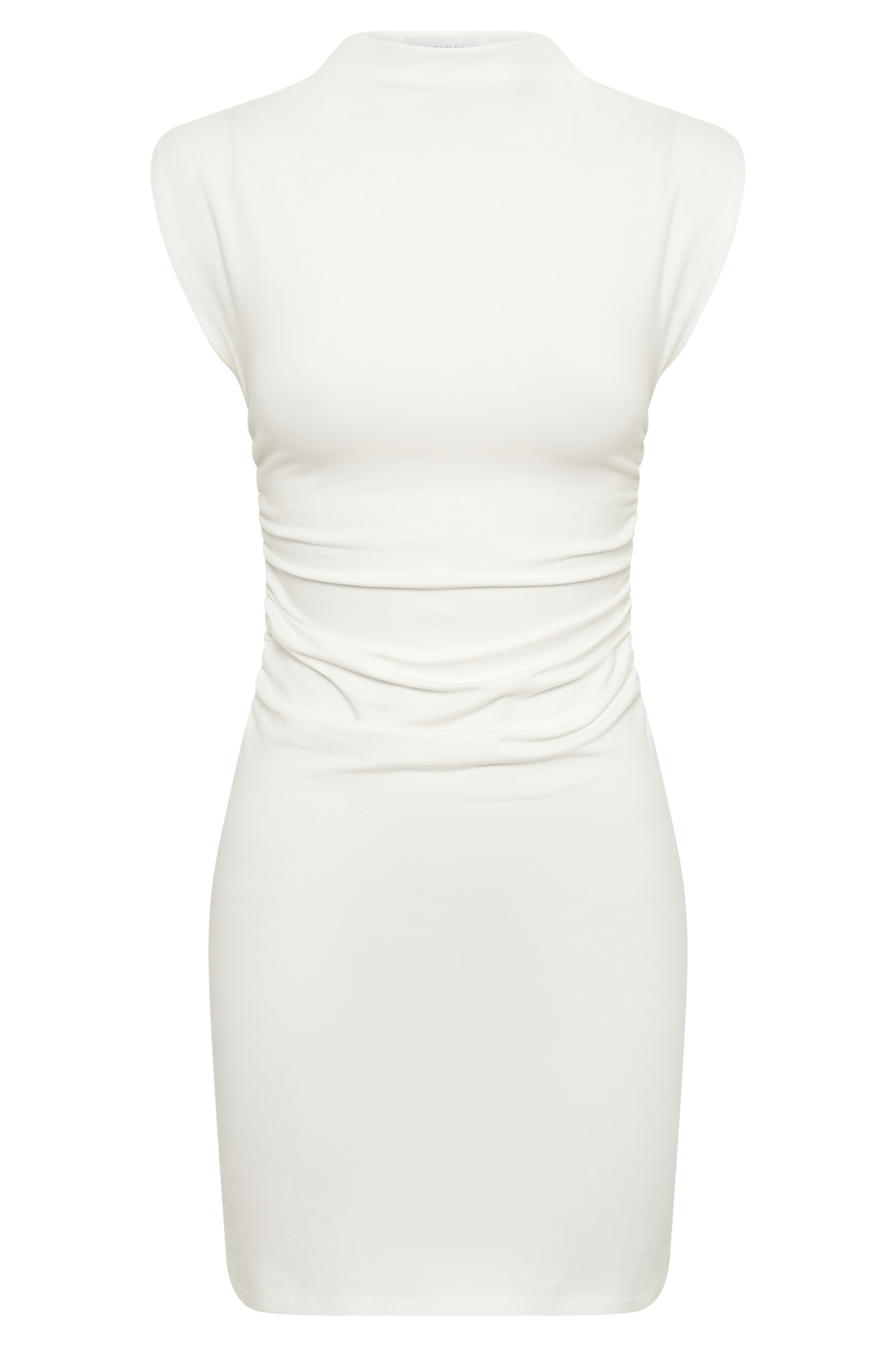 Melania High Neck Mini Dress - White