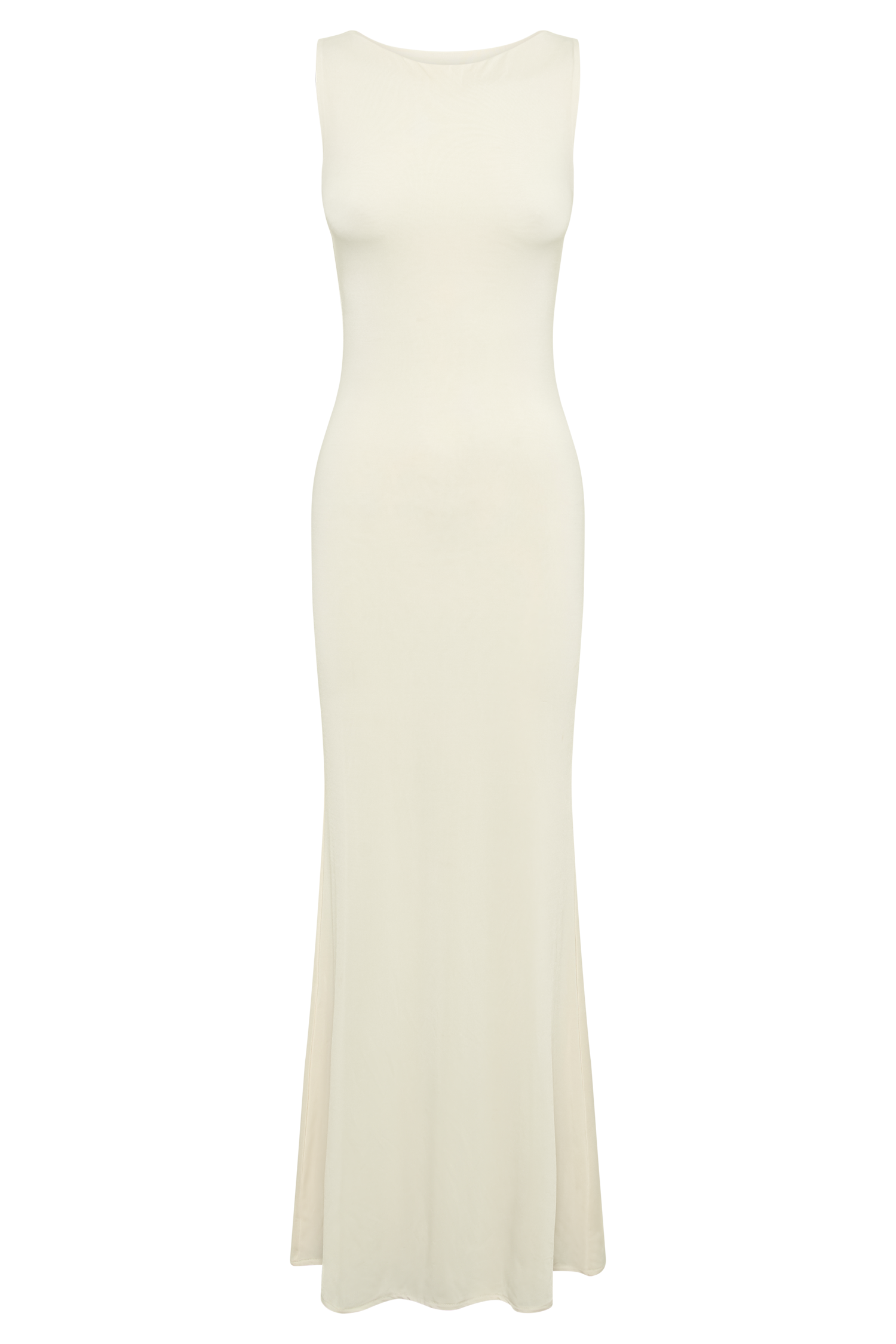 Tarna Sleeveless Slinky Maxi Dress - Bone #8
