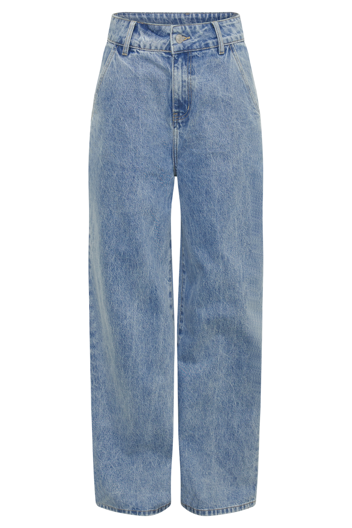 Roxy Wide Leg High Waist Denim Jeans - Mid Blue #10