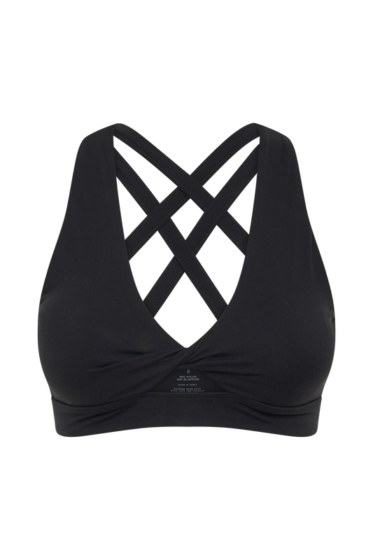 Jackie Twist Crop Top - Black