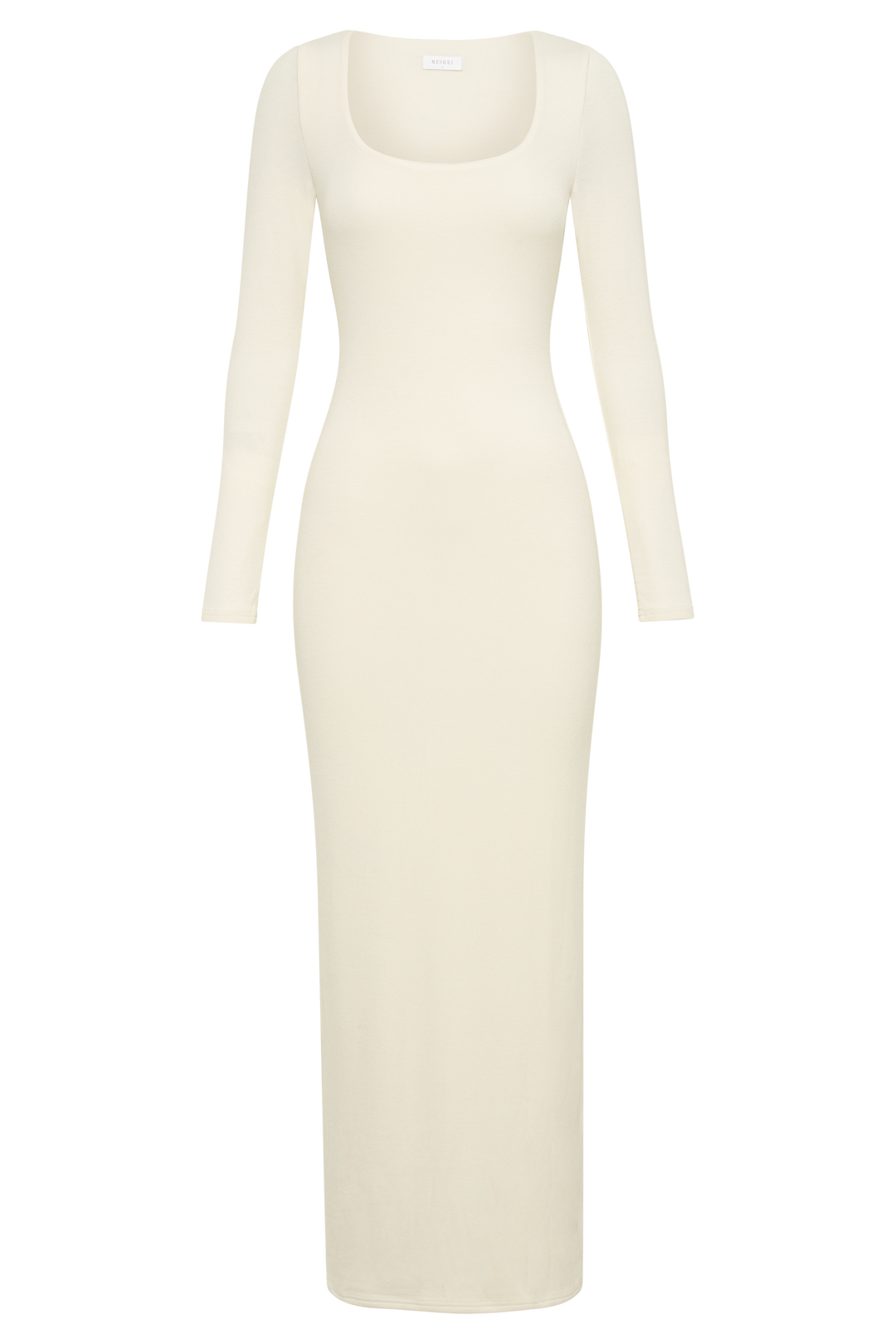 Vanessa Modal Long Sleeve Midi Dress - Bone - MESHKI UK