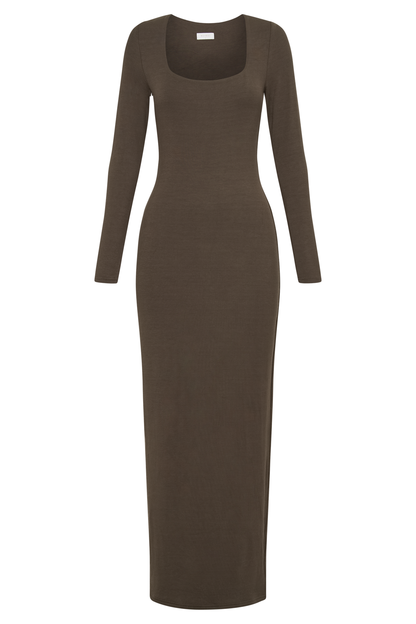 Vanessa Modal Long Sleeve Midi Dress - Chocolate