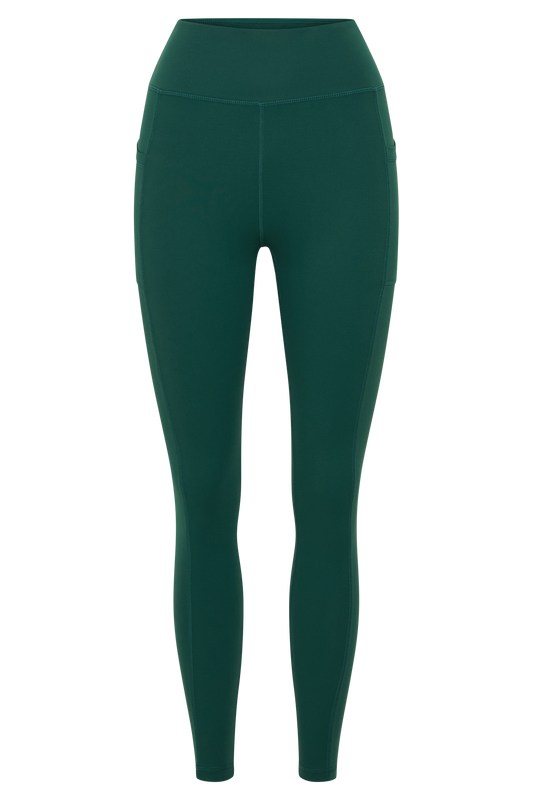 Briar V Back Leggings With Pockets - Green