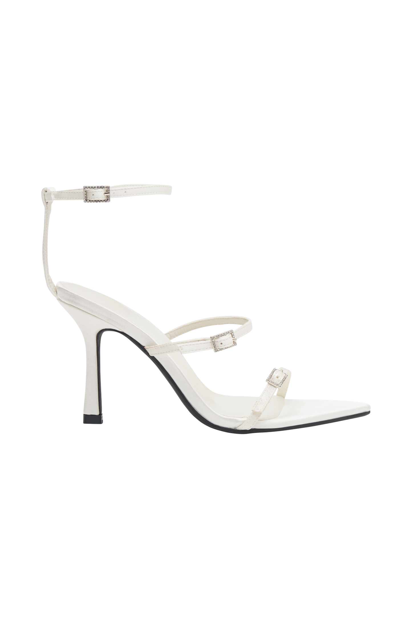 Yara Triple Strap Heel - Ivory