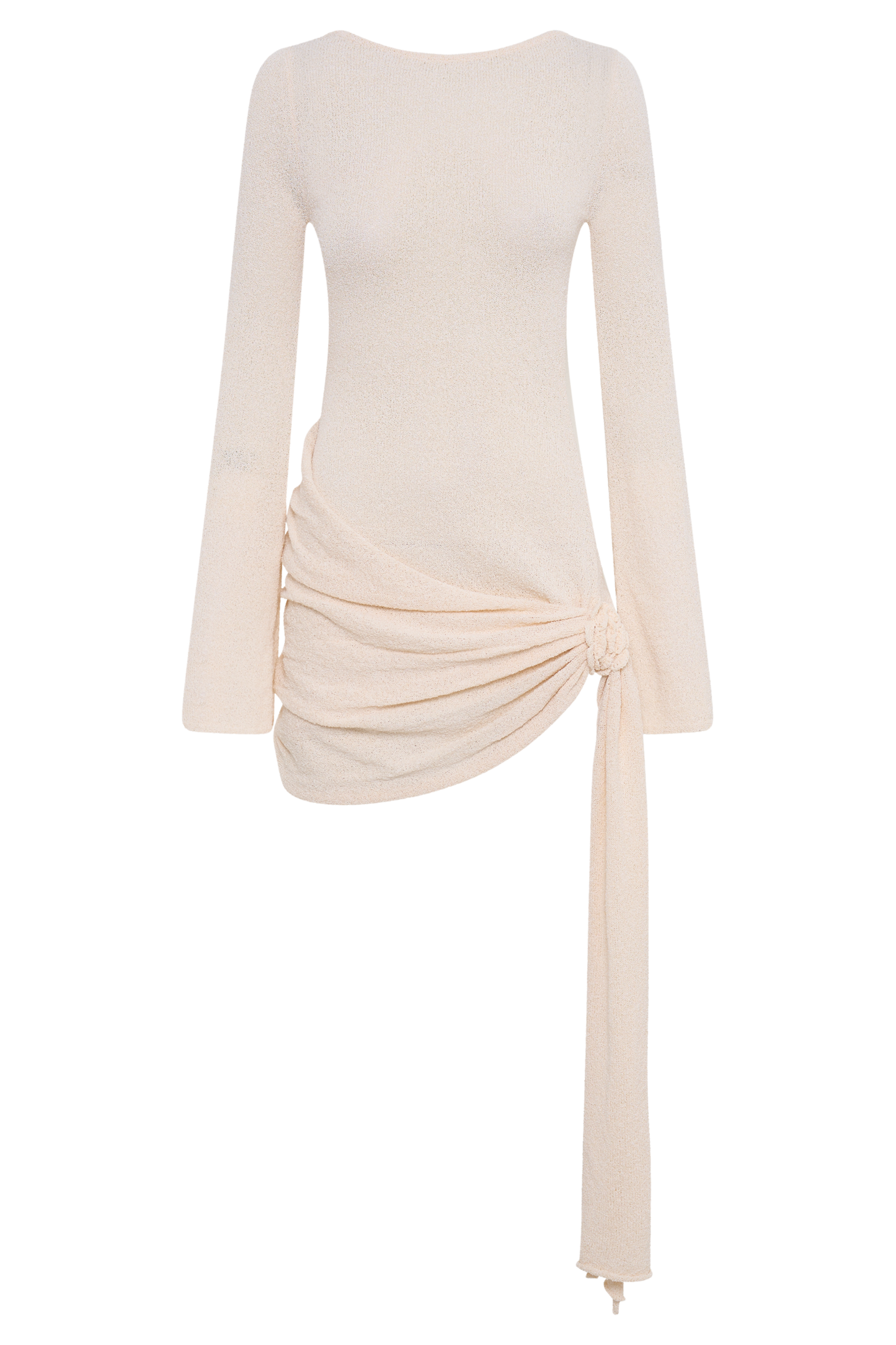 Liana Long Sleeve Knit Mini Dress - Nude