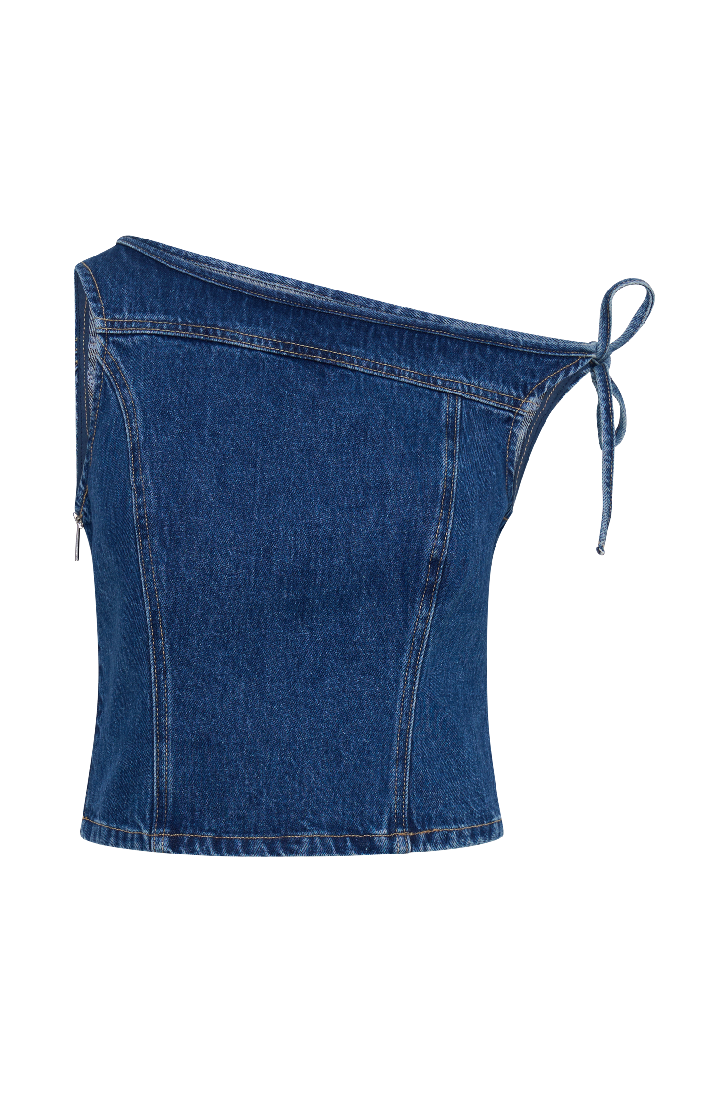 Ramsey Denim Off Shoulder Top - Dark Blue #13