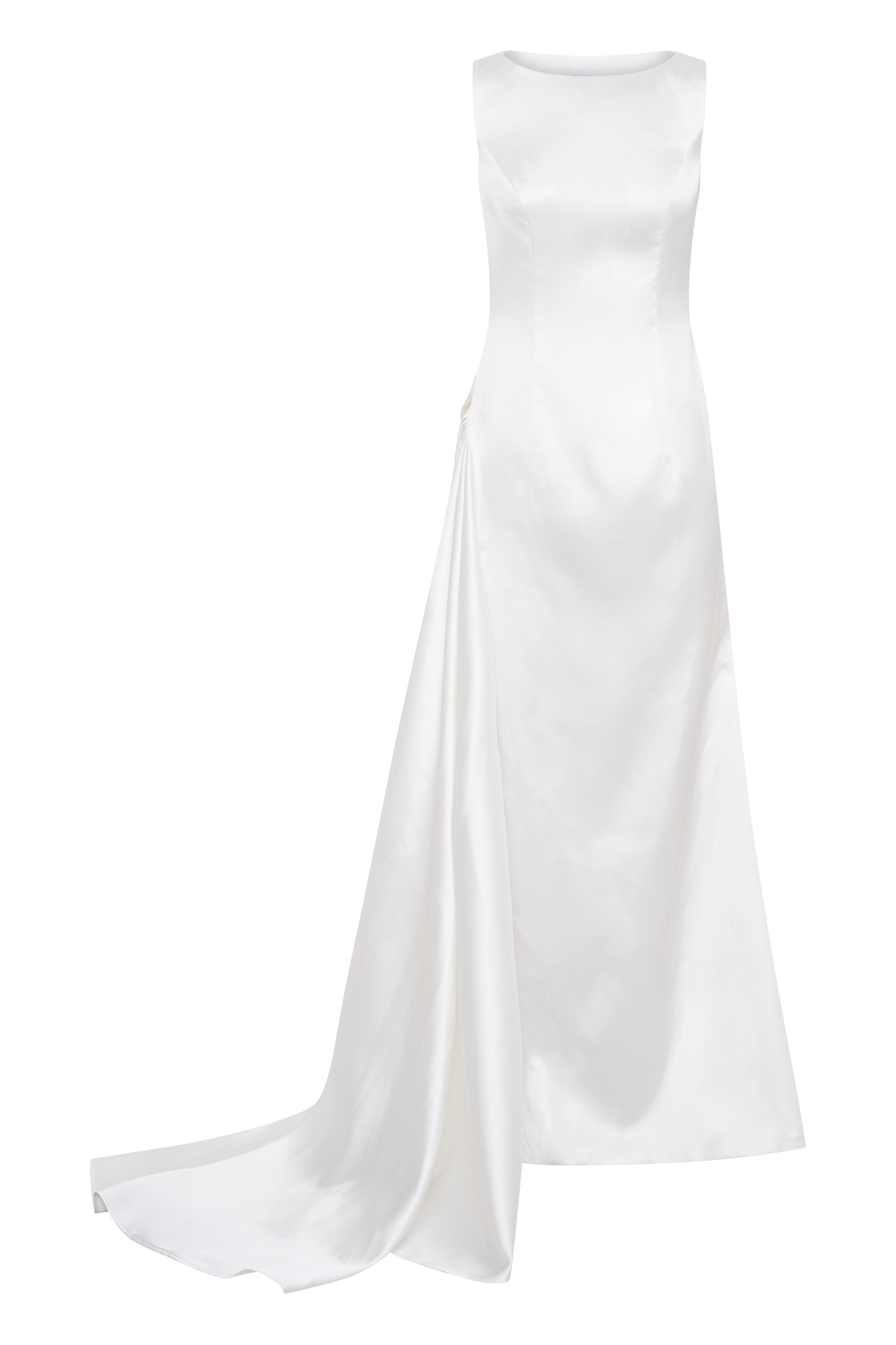 Fontanne Satin Wedding Gown - White #11
