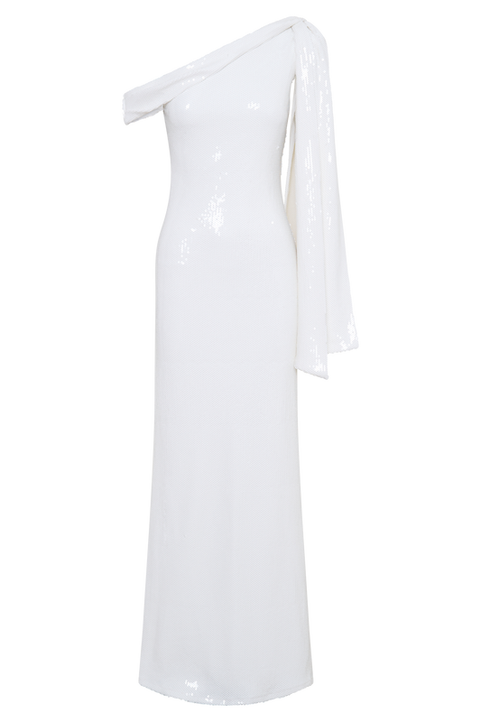 Catarina Sequin Maxi Dress - White