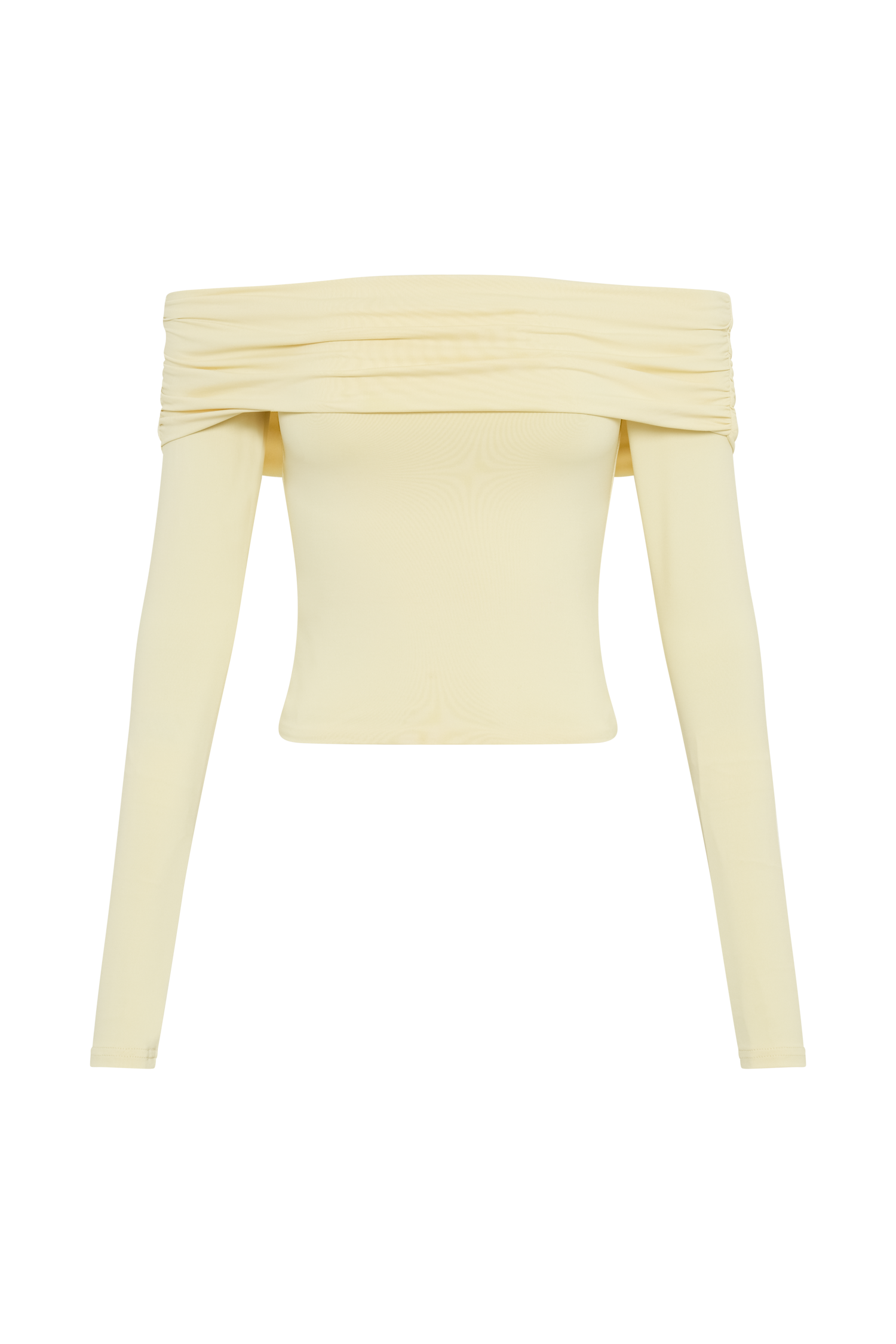 Lucinda Recycled Nylon Off Shoulder Top - Lemon #8