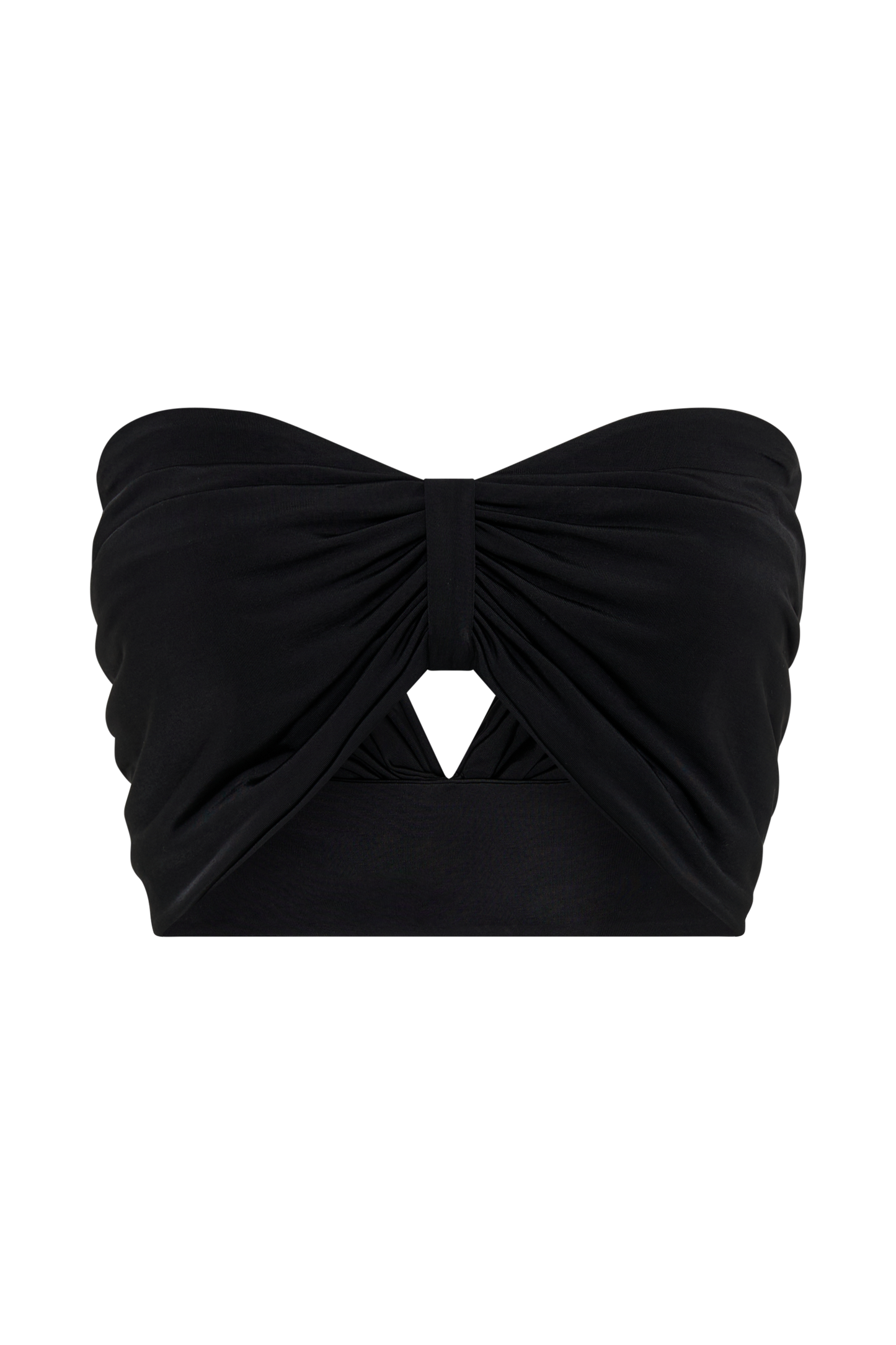 Amber Slinky Crop Top - Black