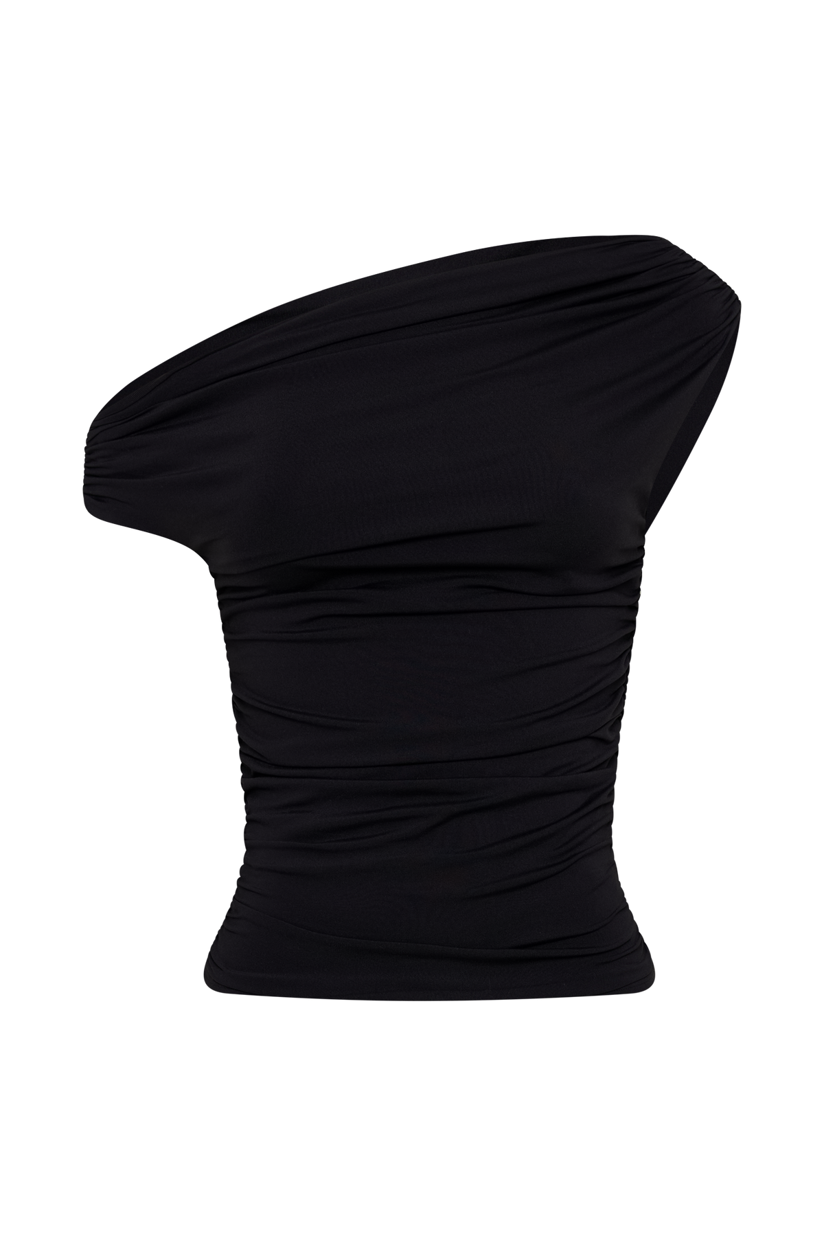 Alayna Recycled Nylon Ruched Top - Black #9