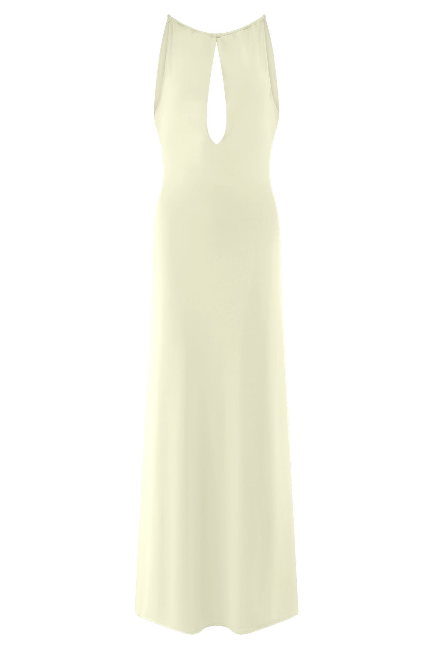 Beryl Slinky Maxi Dress With Pearls - Ivory