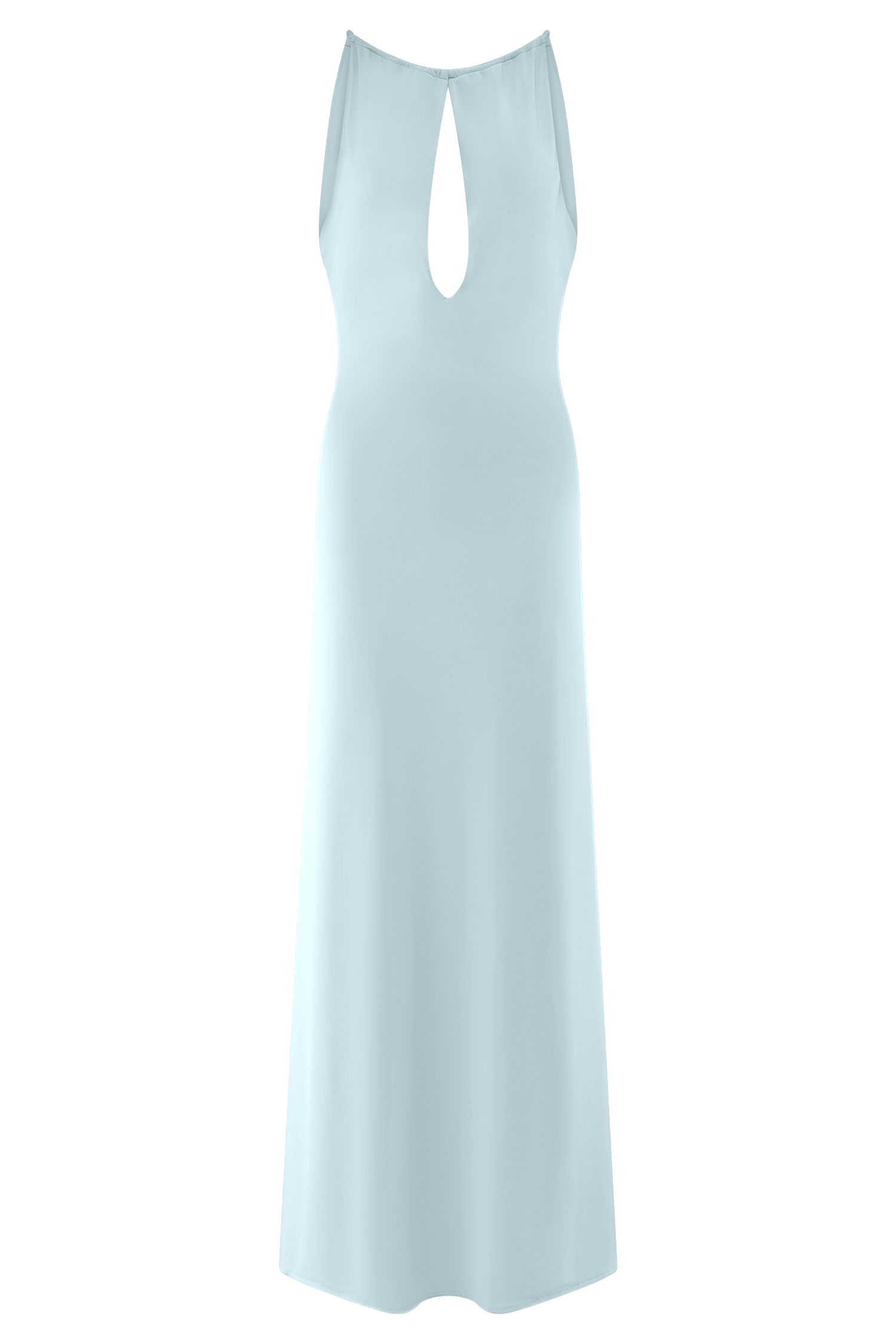 Beryl Slinky Maxi Dress With Pearls - Pale Blue #6