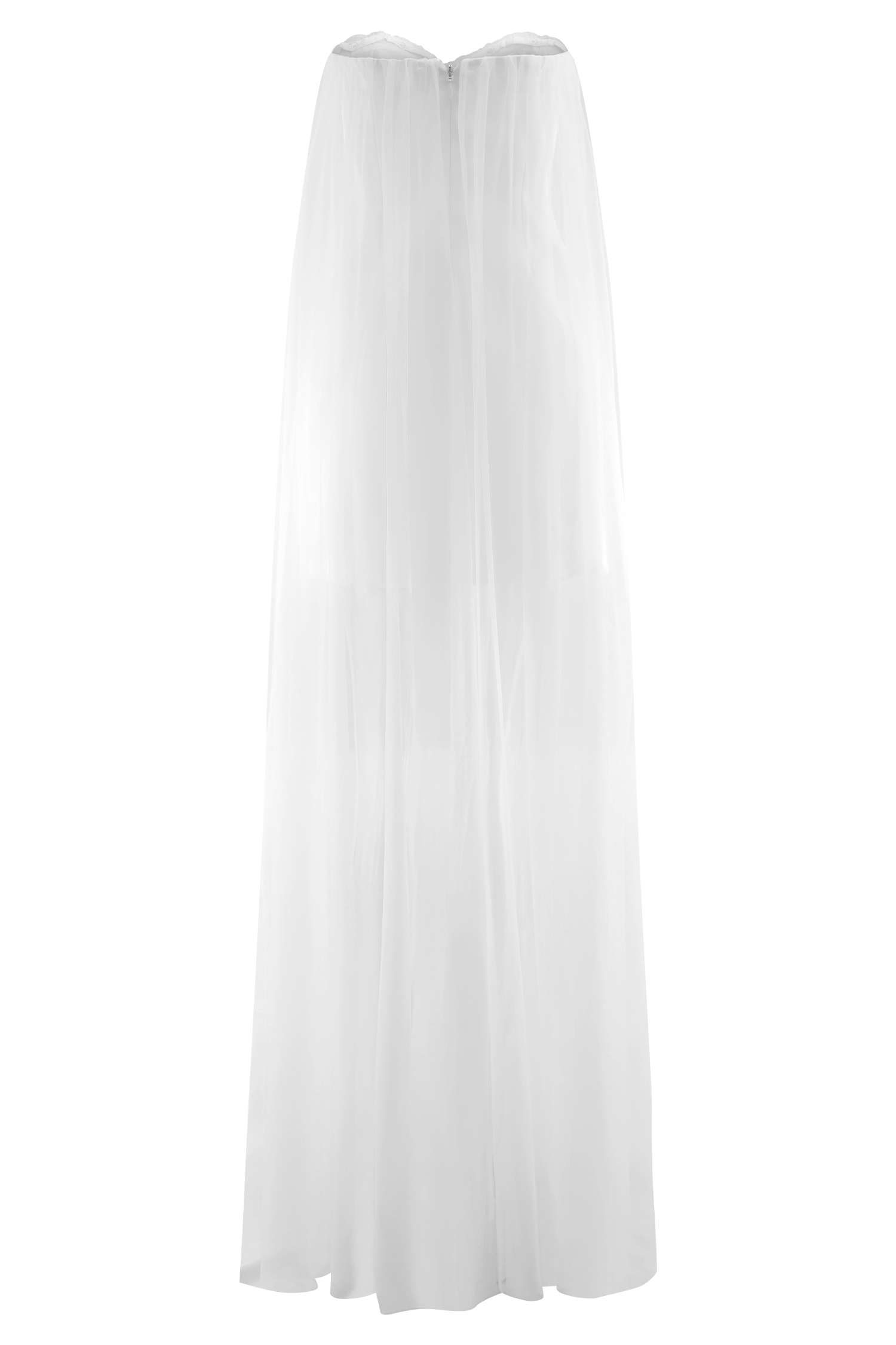 Bettany Chiffon Strapless Maxi Dress - White #9