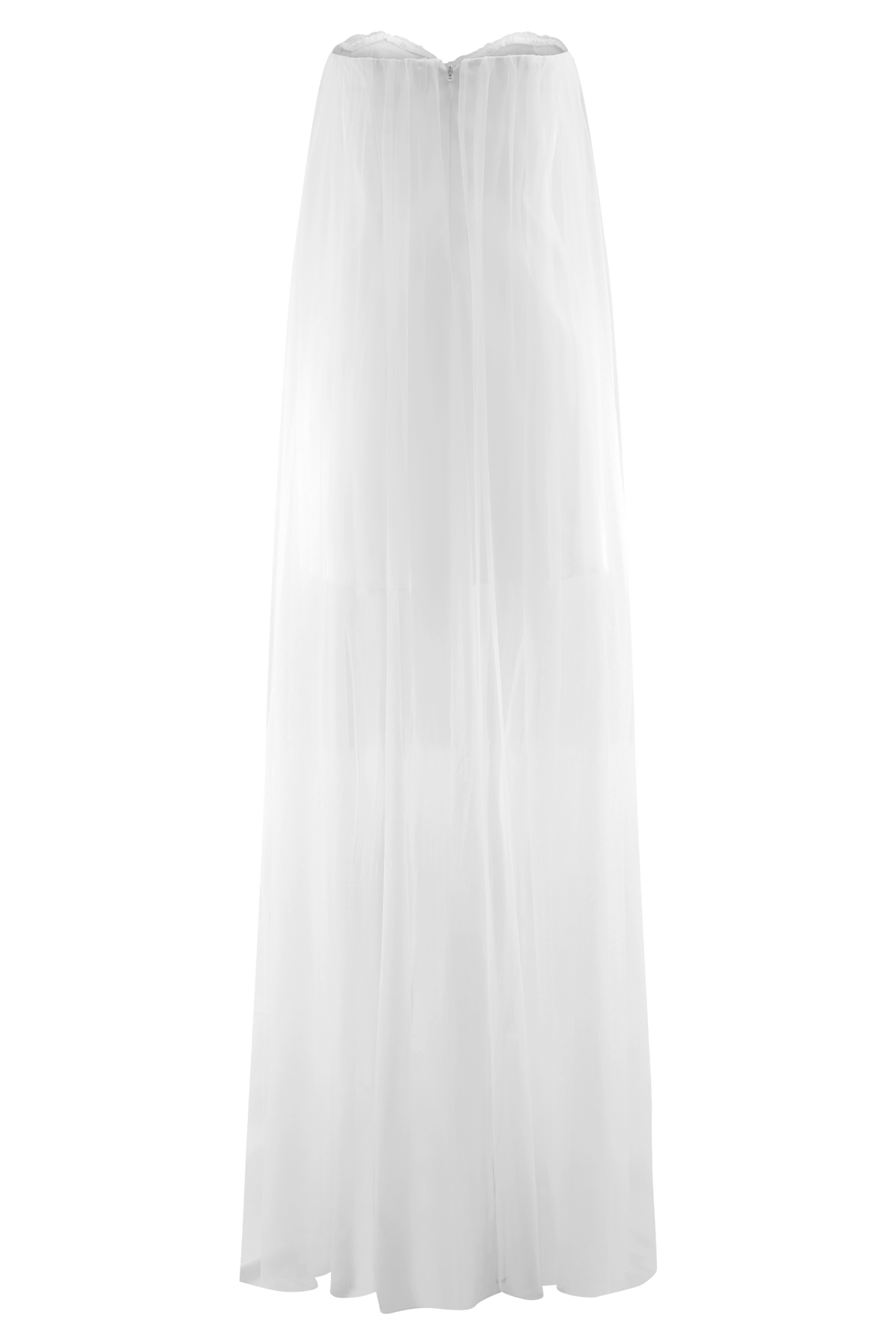 Bettany Chiffon Strapless Maxi Dress - White #9