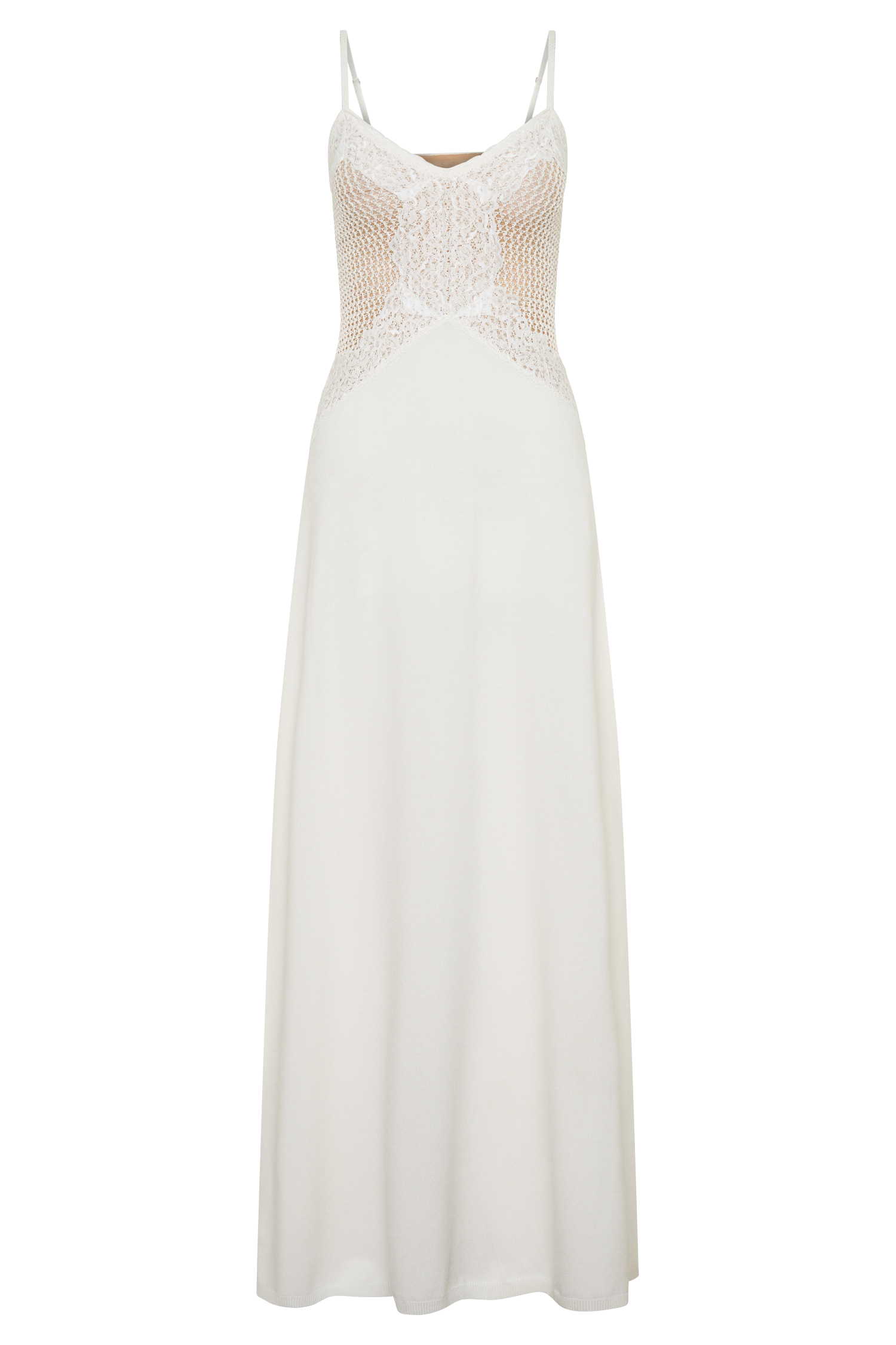 Bray Knit & Lace Maxi Dress - Ivory #9