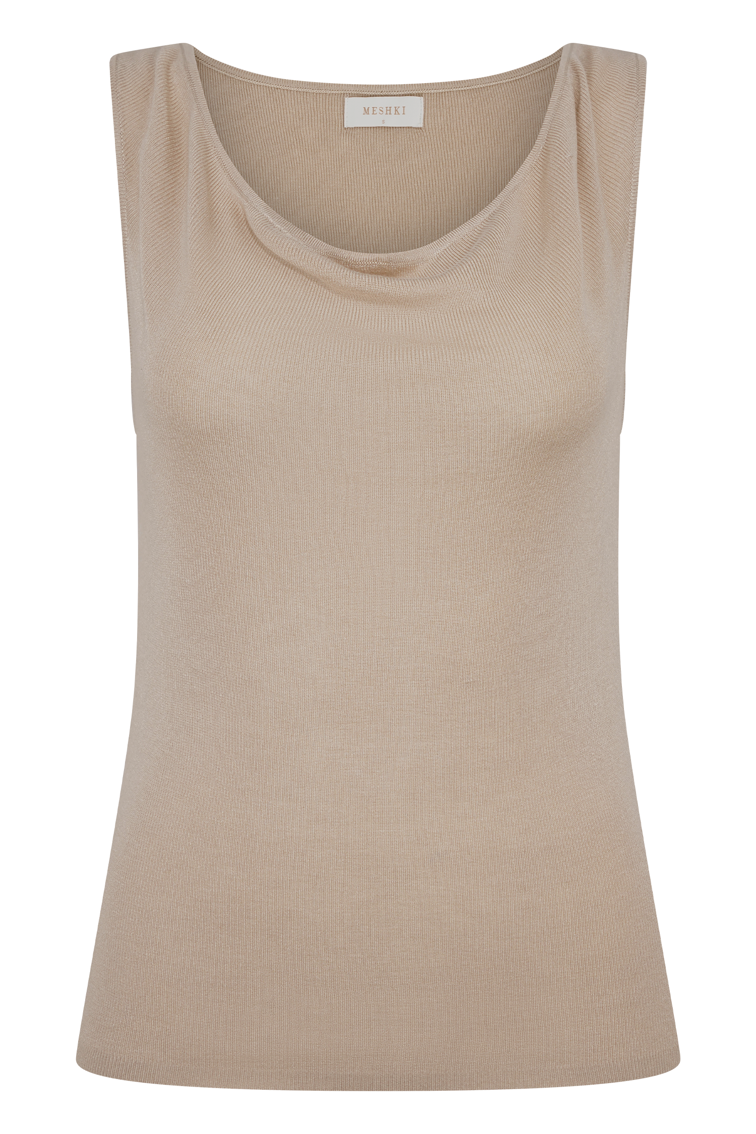 Brenda Draped Front Knit Top - Stone #9
