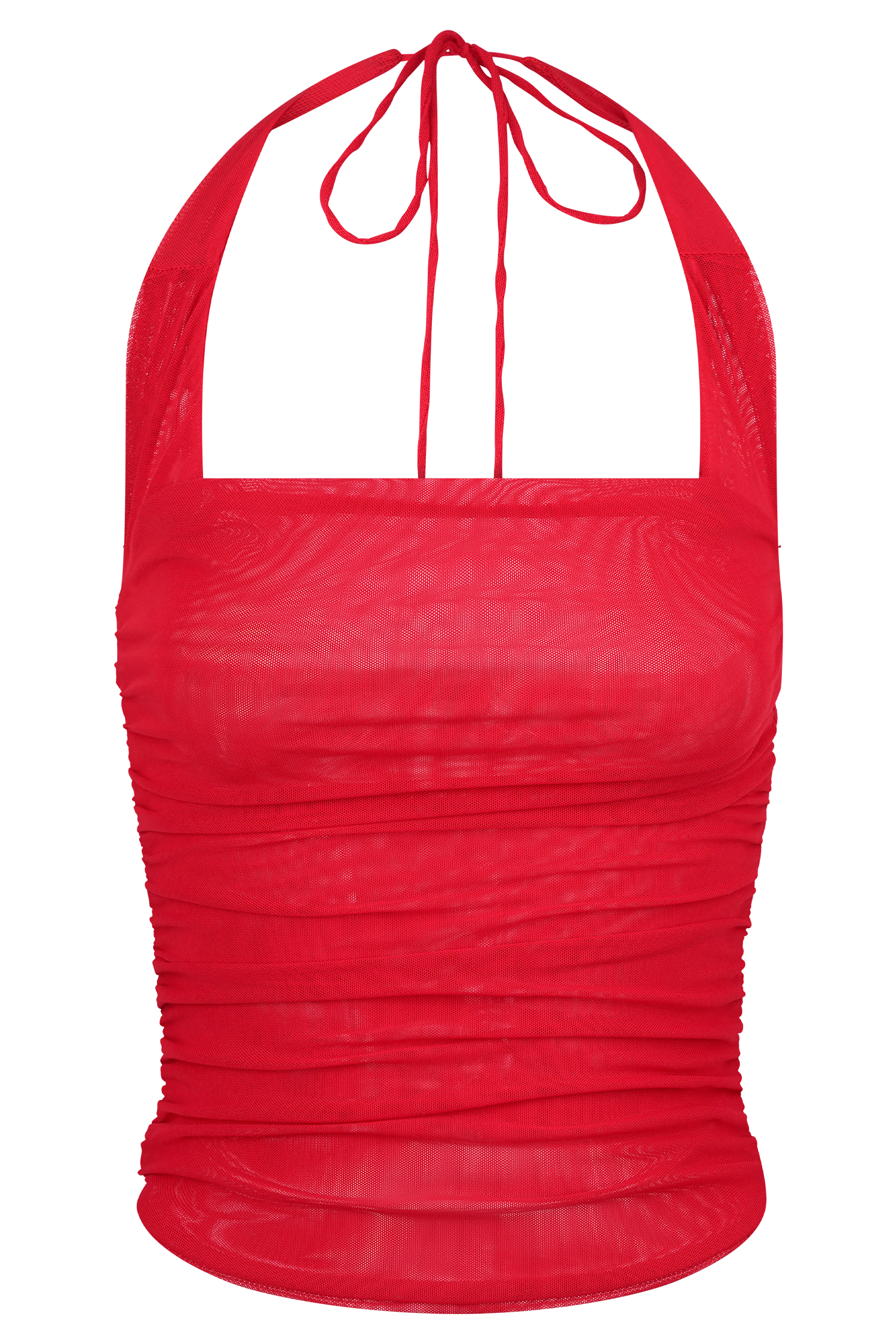 Brooklyn Mesh Crop Top - Ruby #9