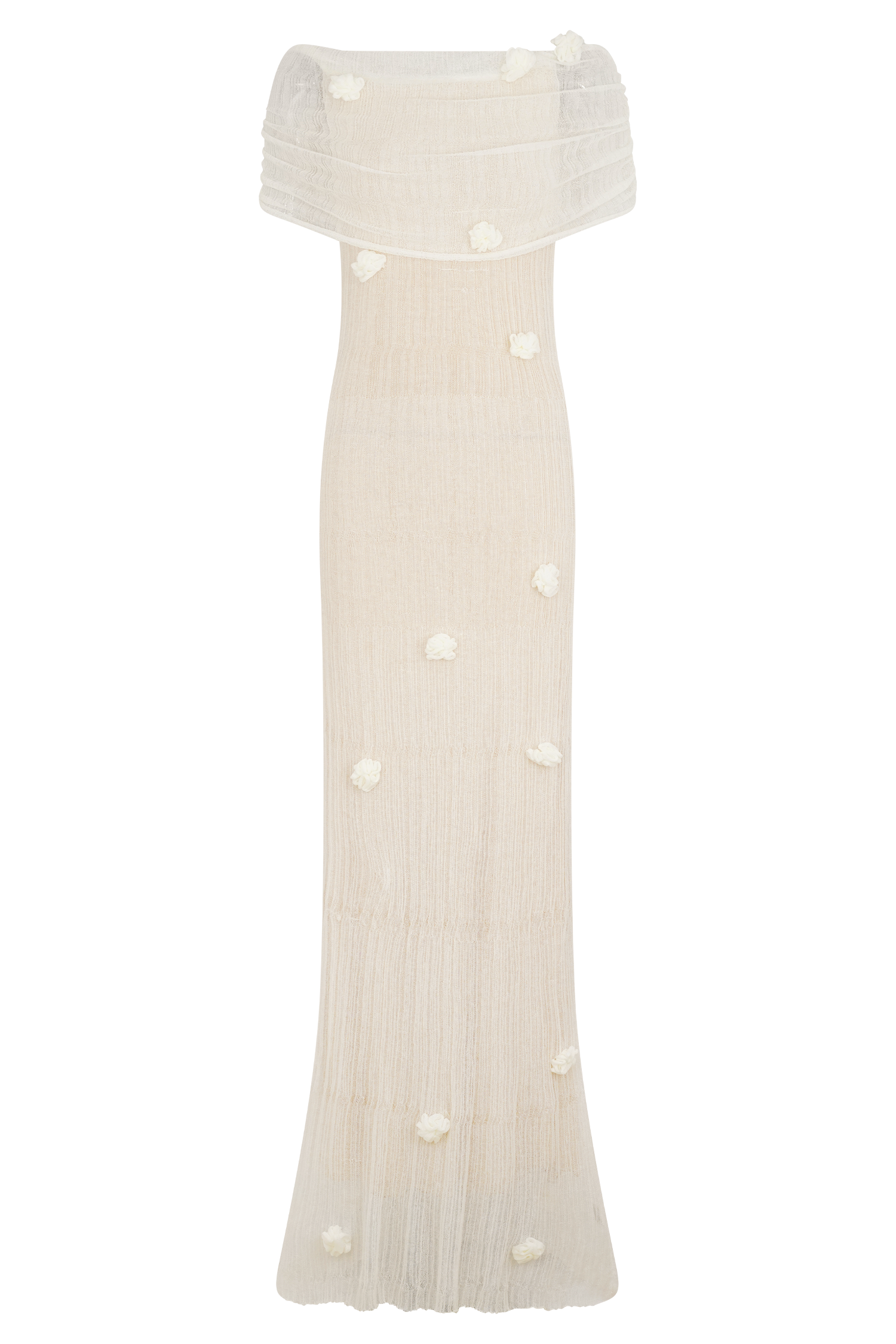Brynn Orchid Knit Maxi Dress - Ivory #7