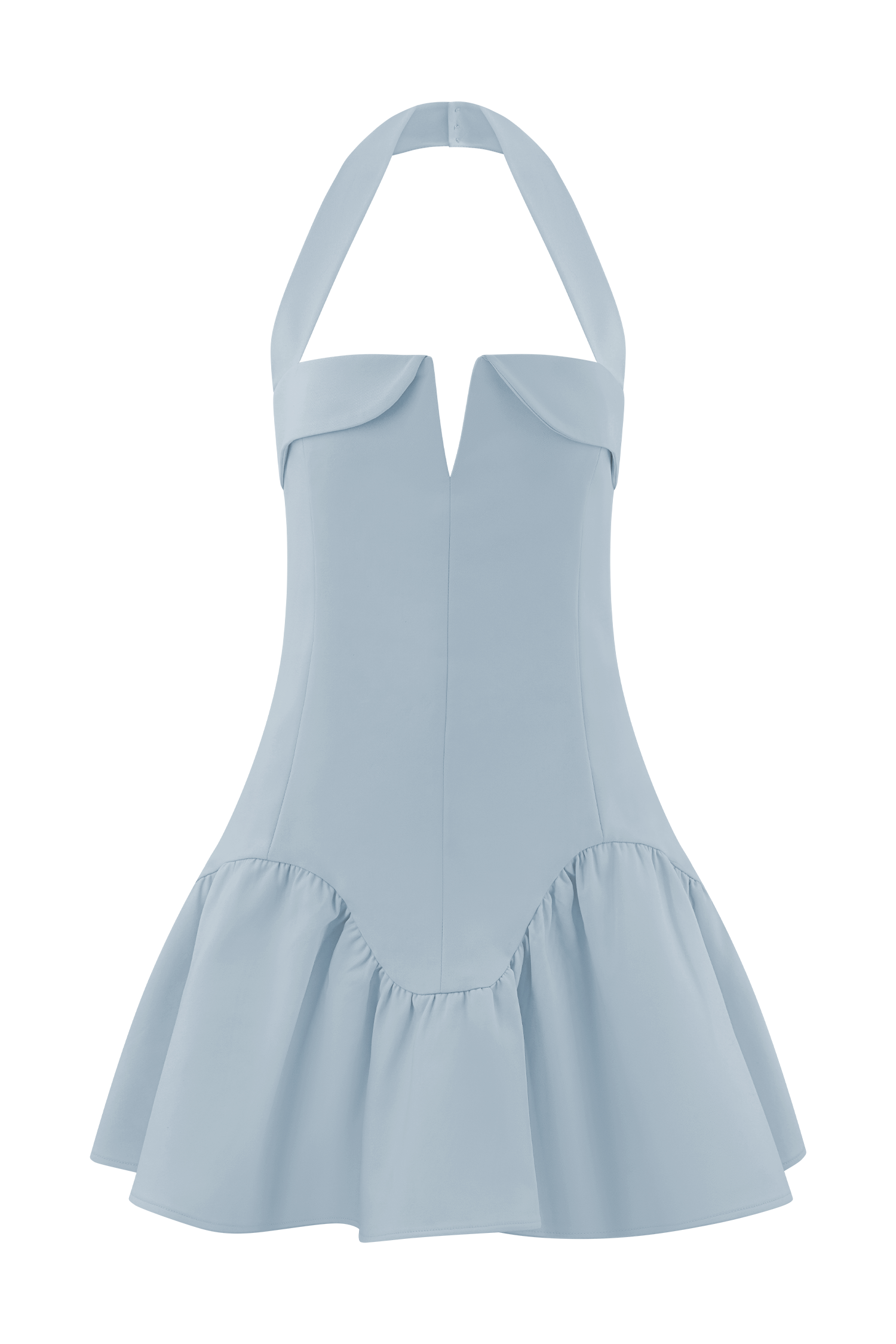 Calipso Halter Mini Dress - Cornflower Blue #7