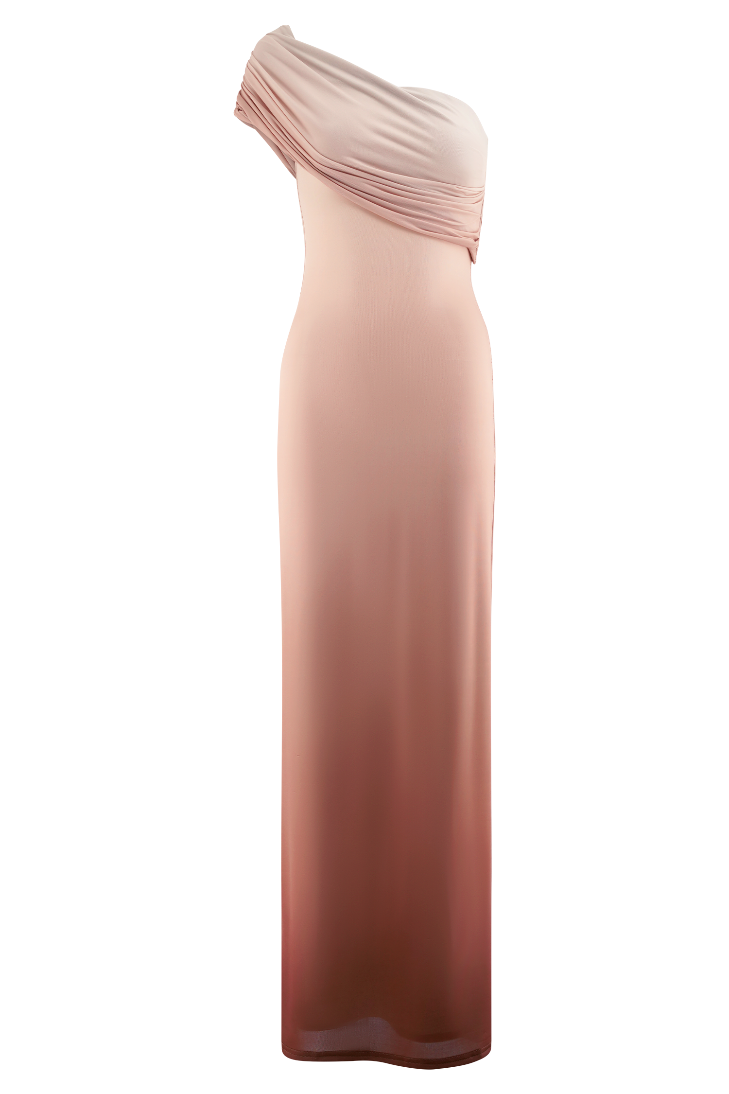 Cassandra Off Shoulder Slinky Maxi Dress - Neutral Ombre #8